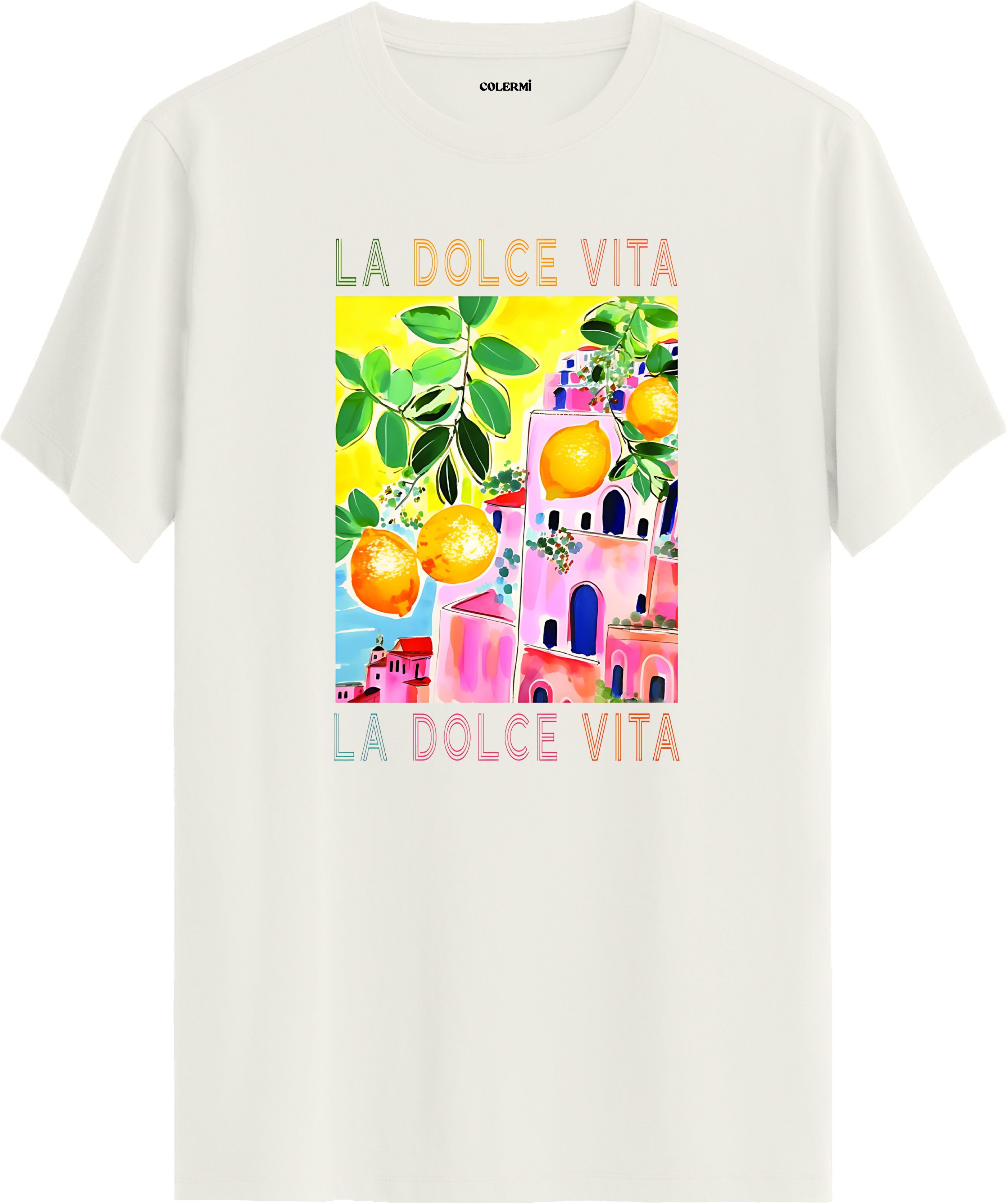 La Dolce Vita Limon Baskılı Tişört