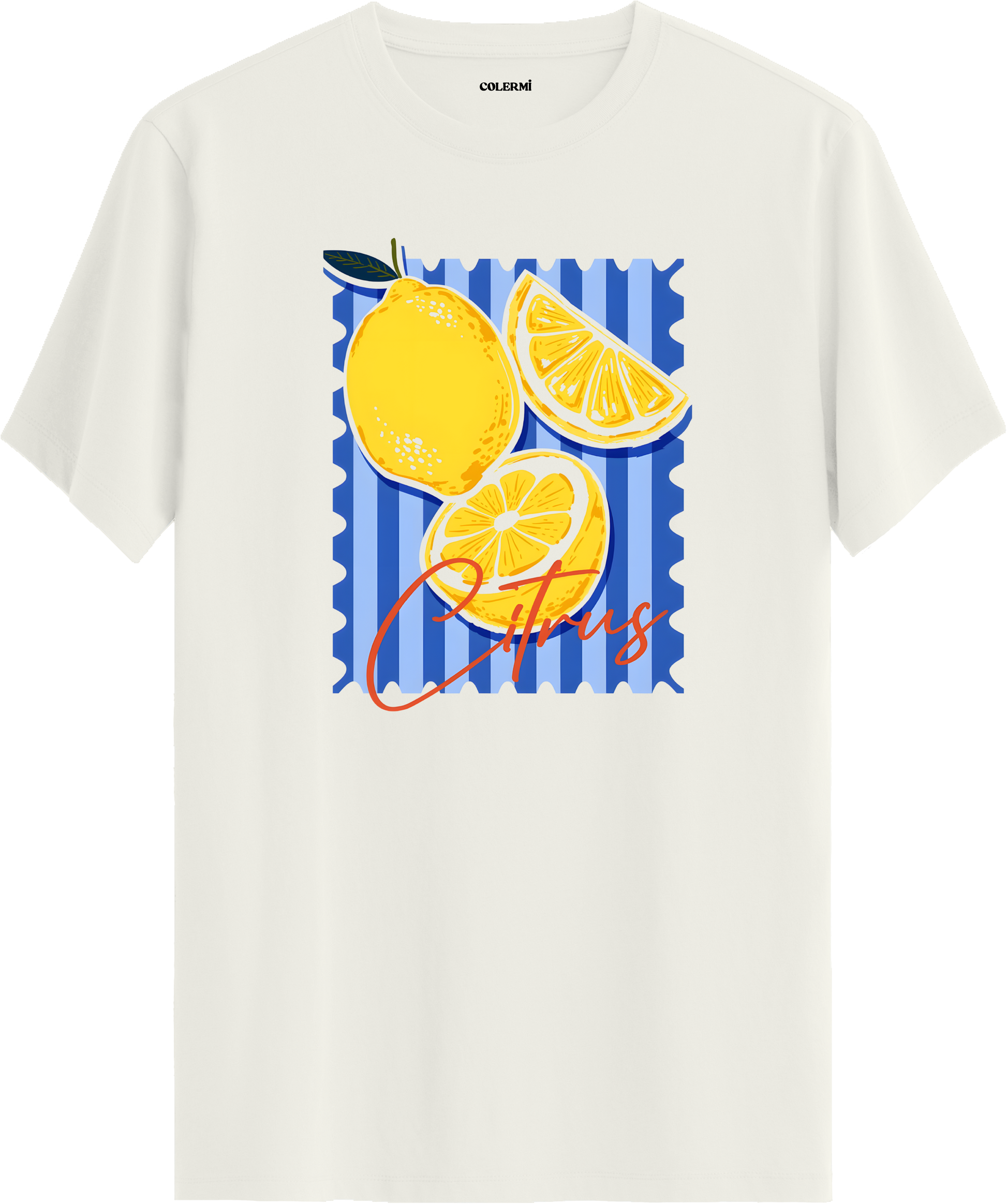 Citrus Lemon Baskılı Tişört | Colermi
