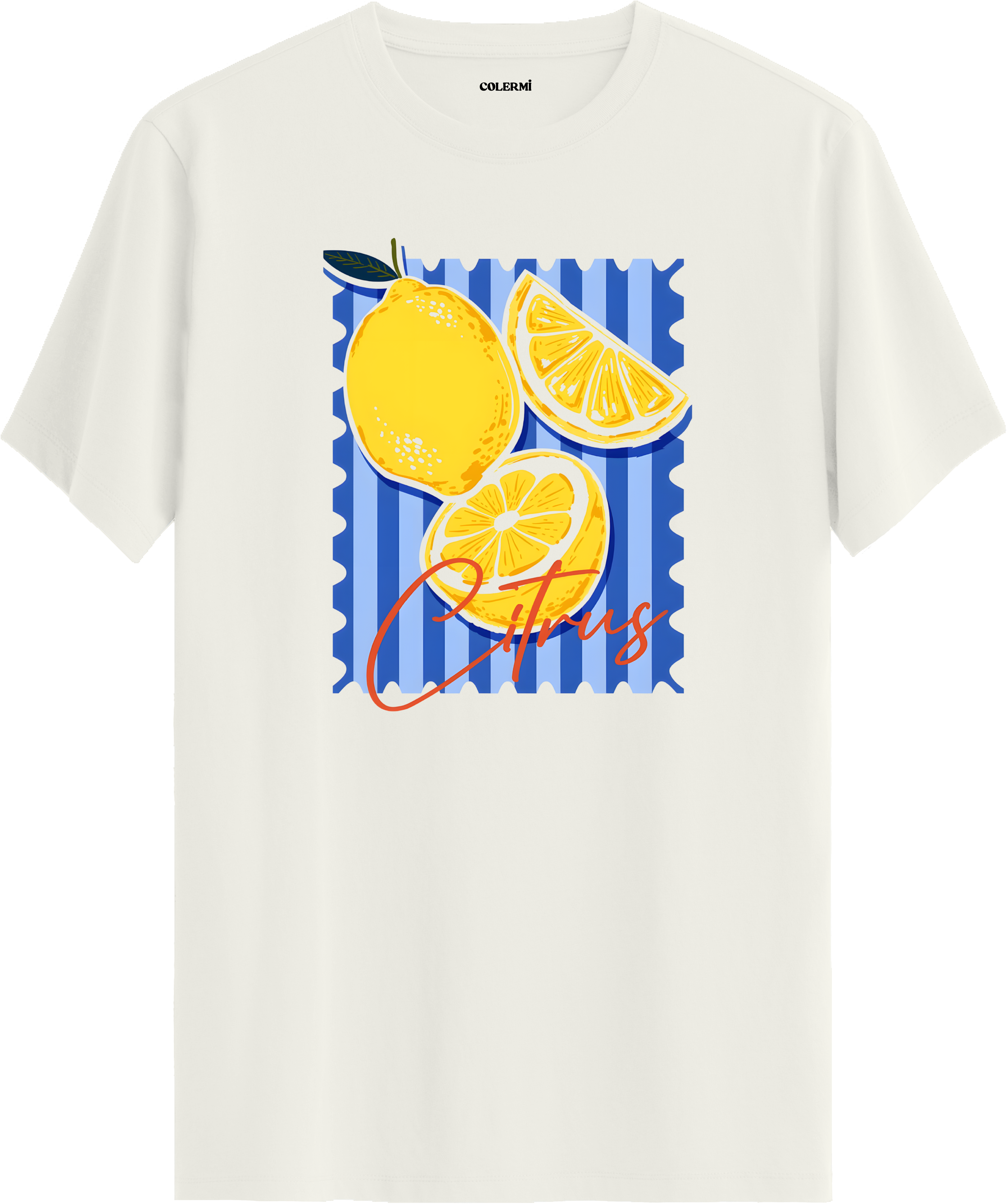 Citrus Lemon Baskılı Tişört | Colermi