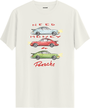 Retro Need Money Baskılı Regular Tişört