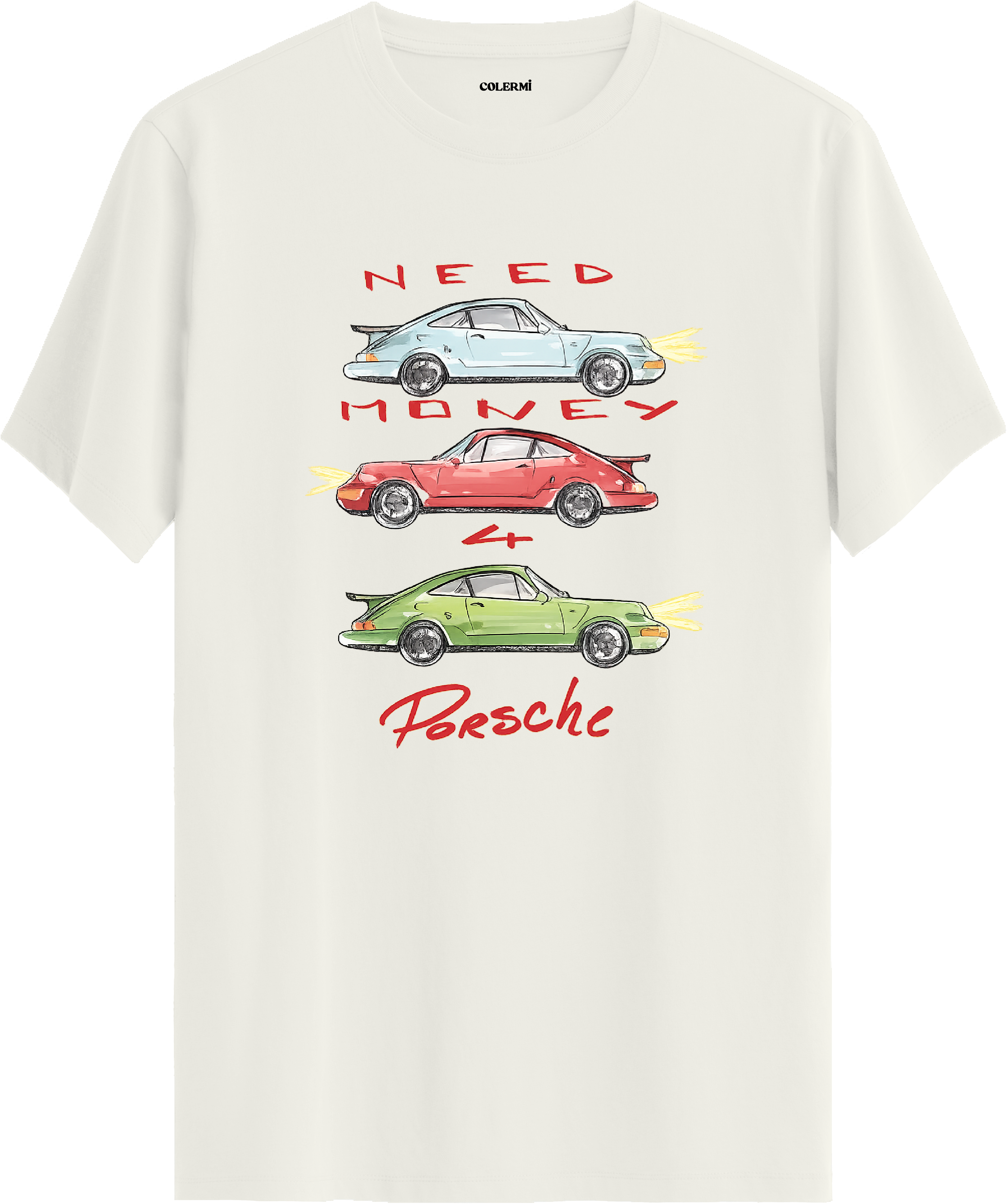 Retro Need Money Baskılı Regular Tişört