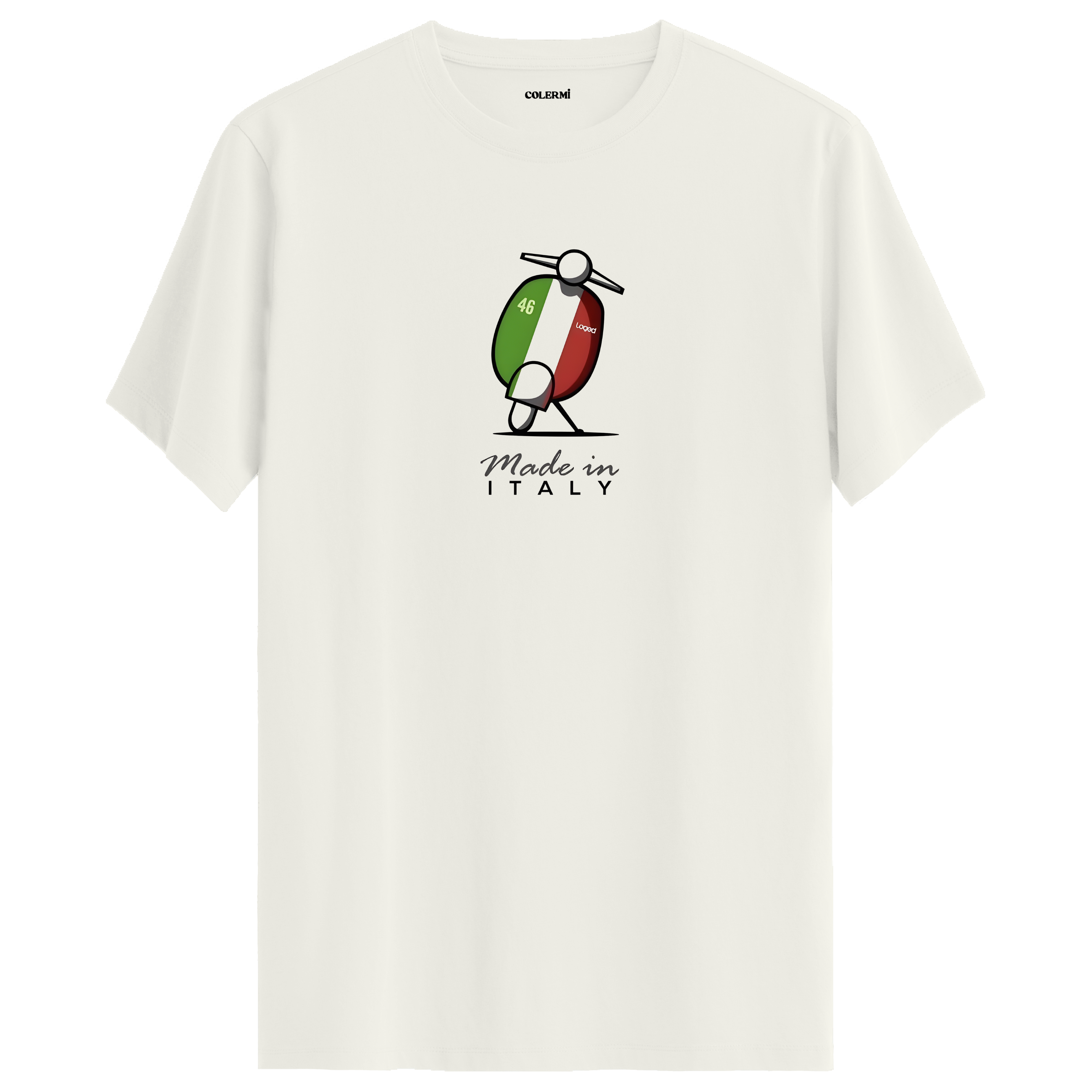 İtalya Temalı Retro Scooter Tasarımlı Tişört | Colermi