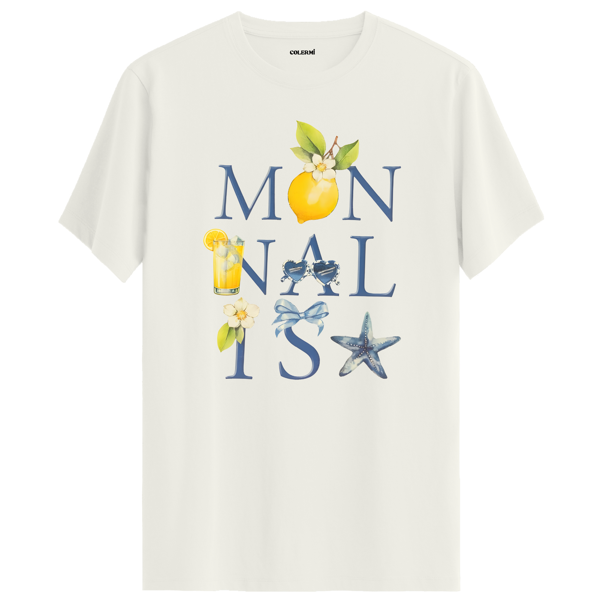 Mon NAIL Is Yazılı Limon Temalı Tişört | Colermi
