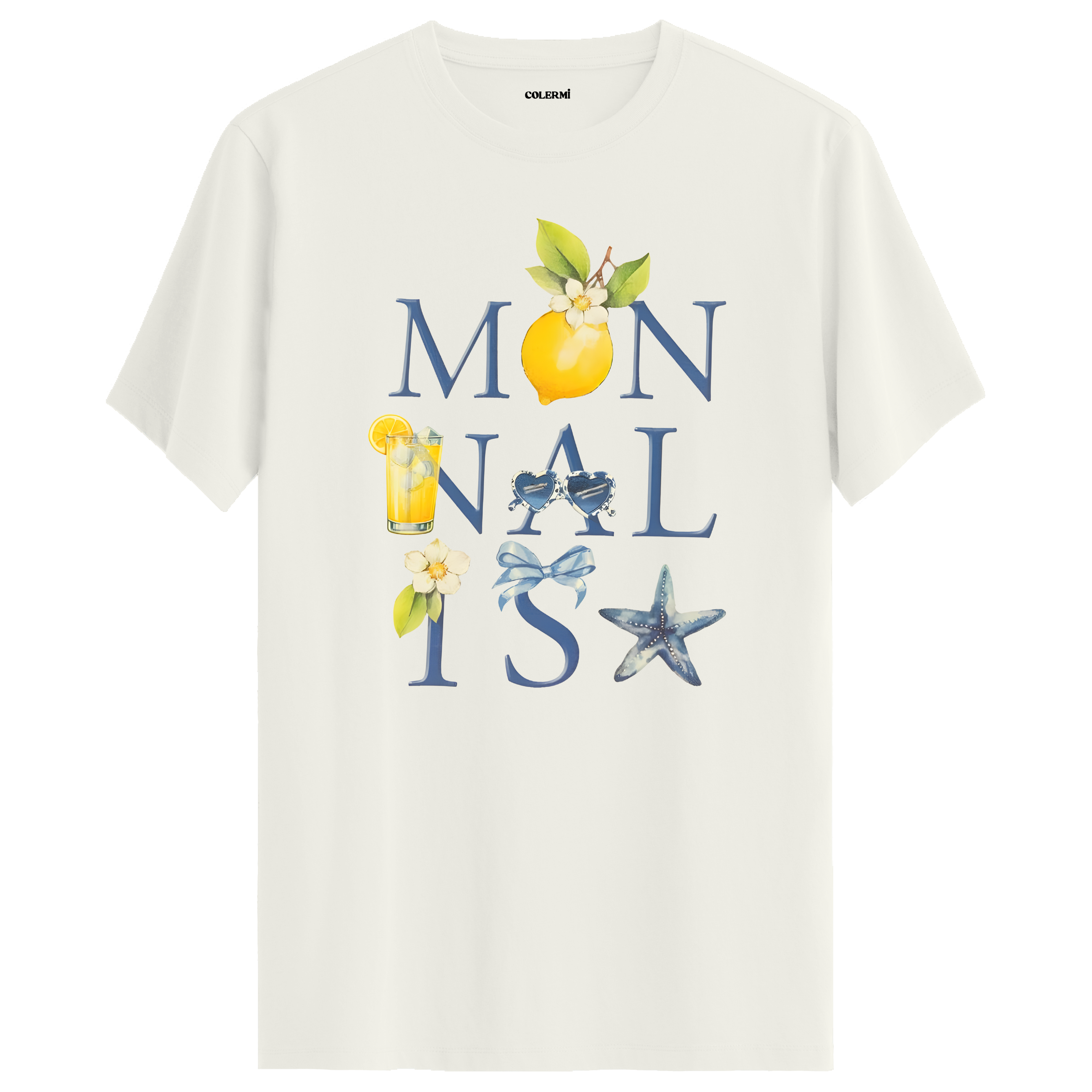 Mon NAIL Is Yazılı Limon Temalı Tişört | Colermi