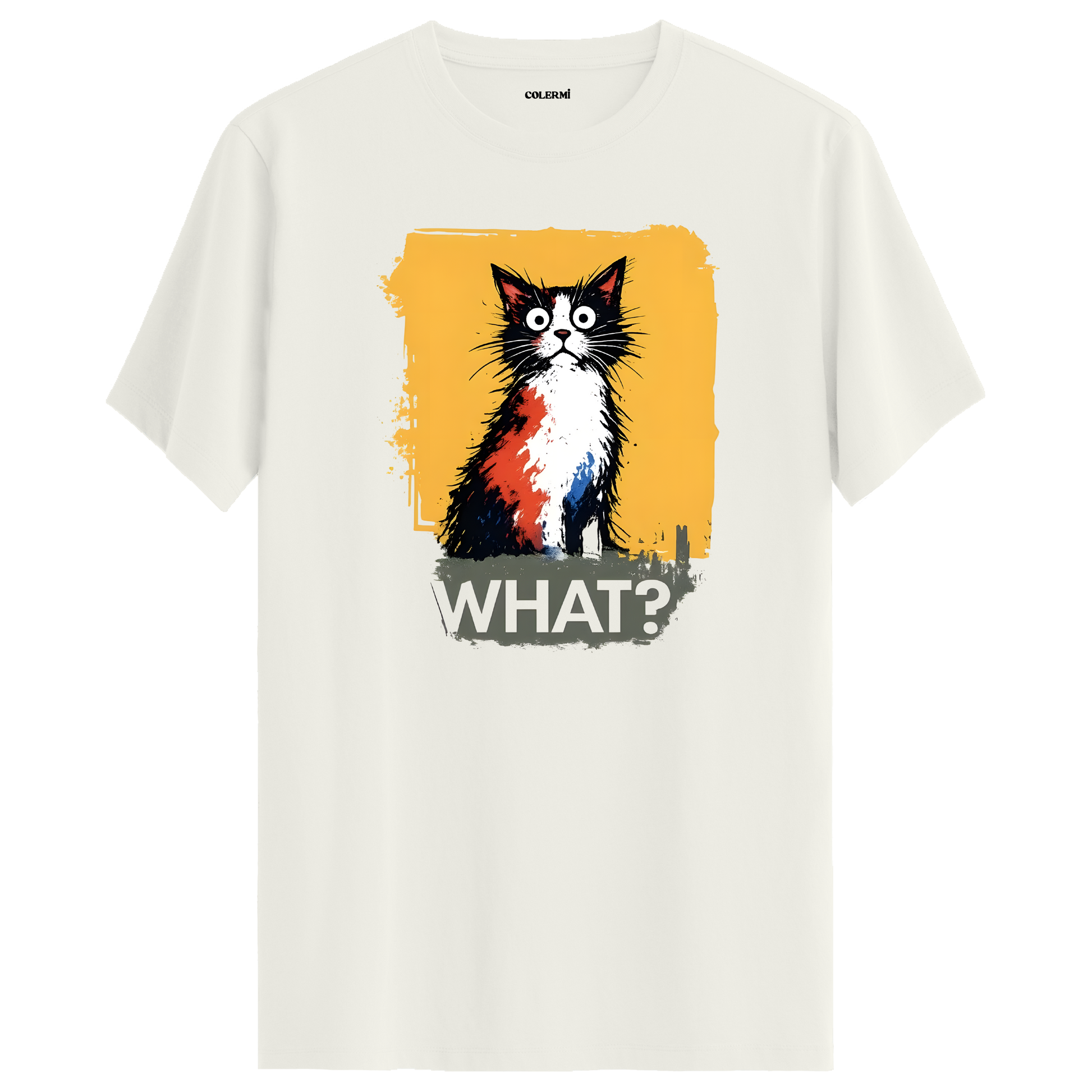 Şaşkın Kedi Tasarımlı Tişört | Colermi