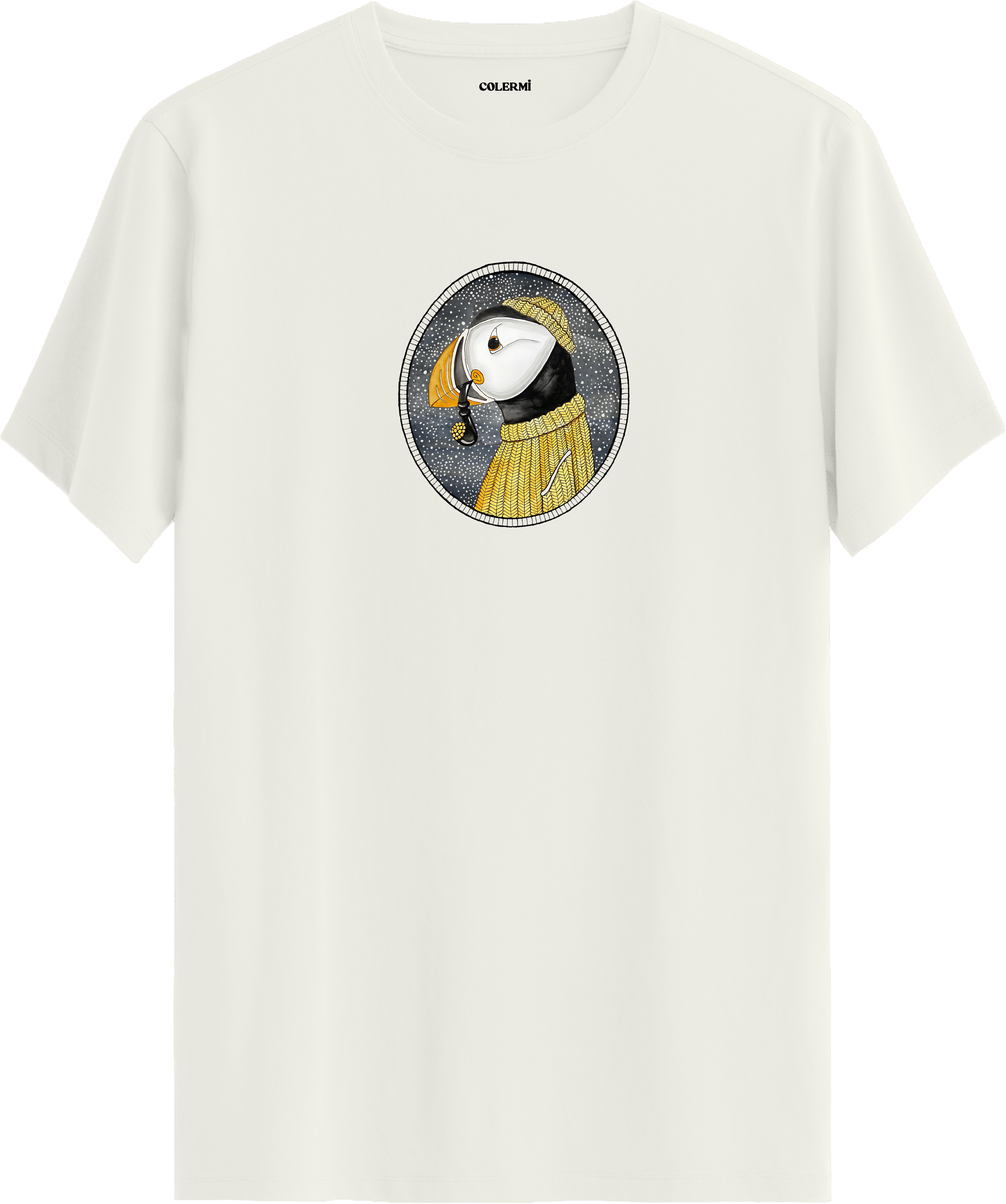Şık Puffin Baskılı Regular Tişört