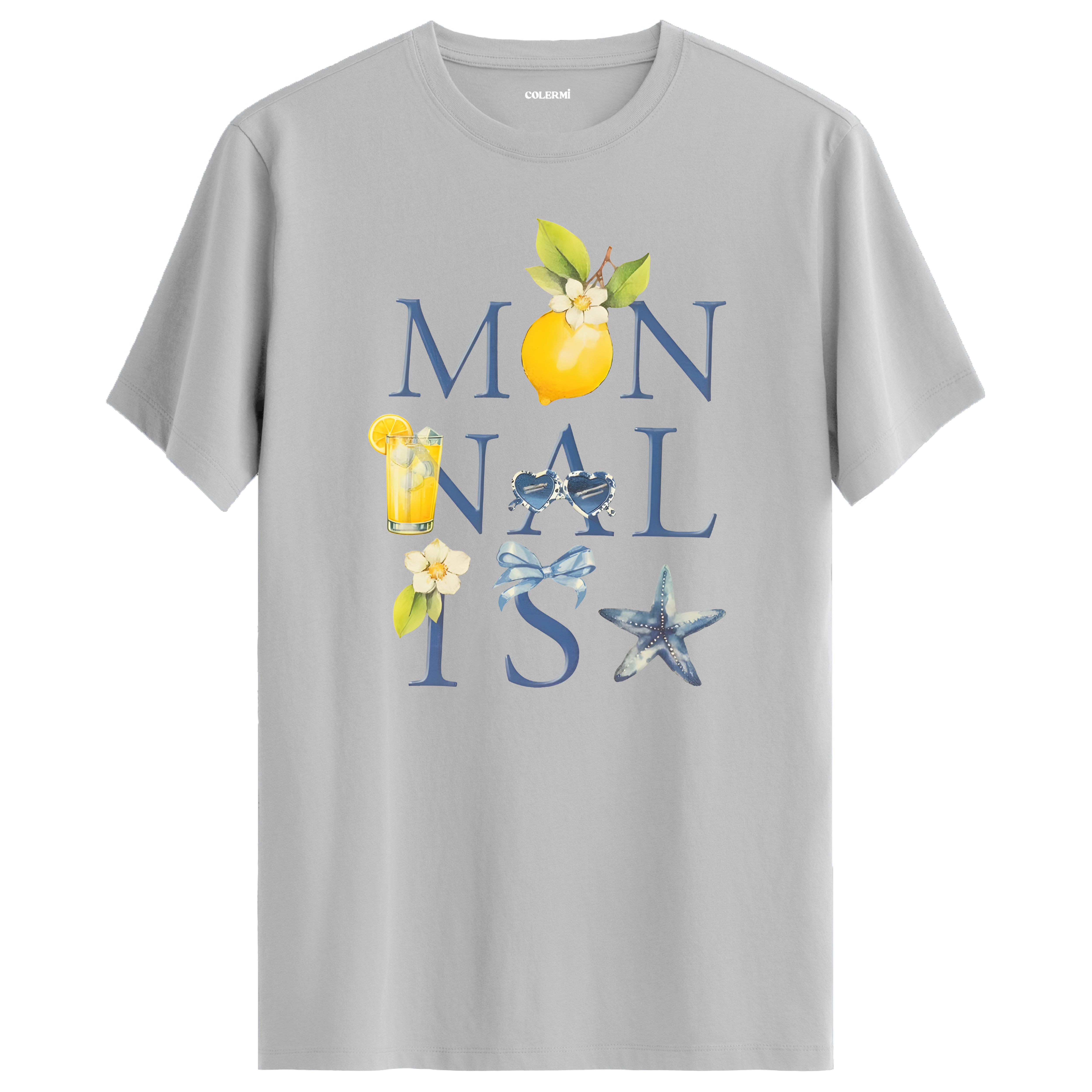 Mon NAIL Is Yazılı Limon Temalı Tişört görsel 5 | Colermi