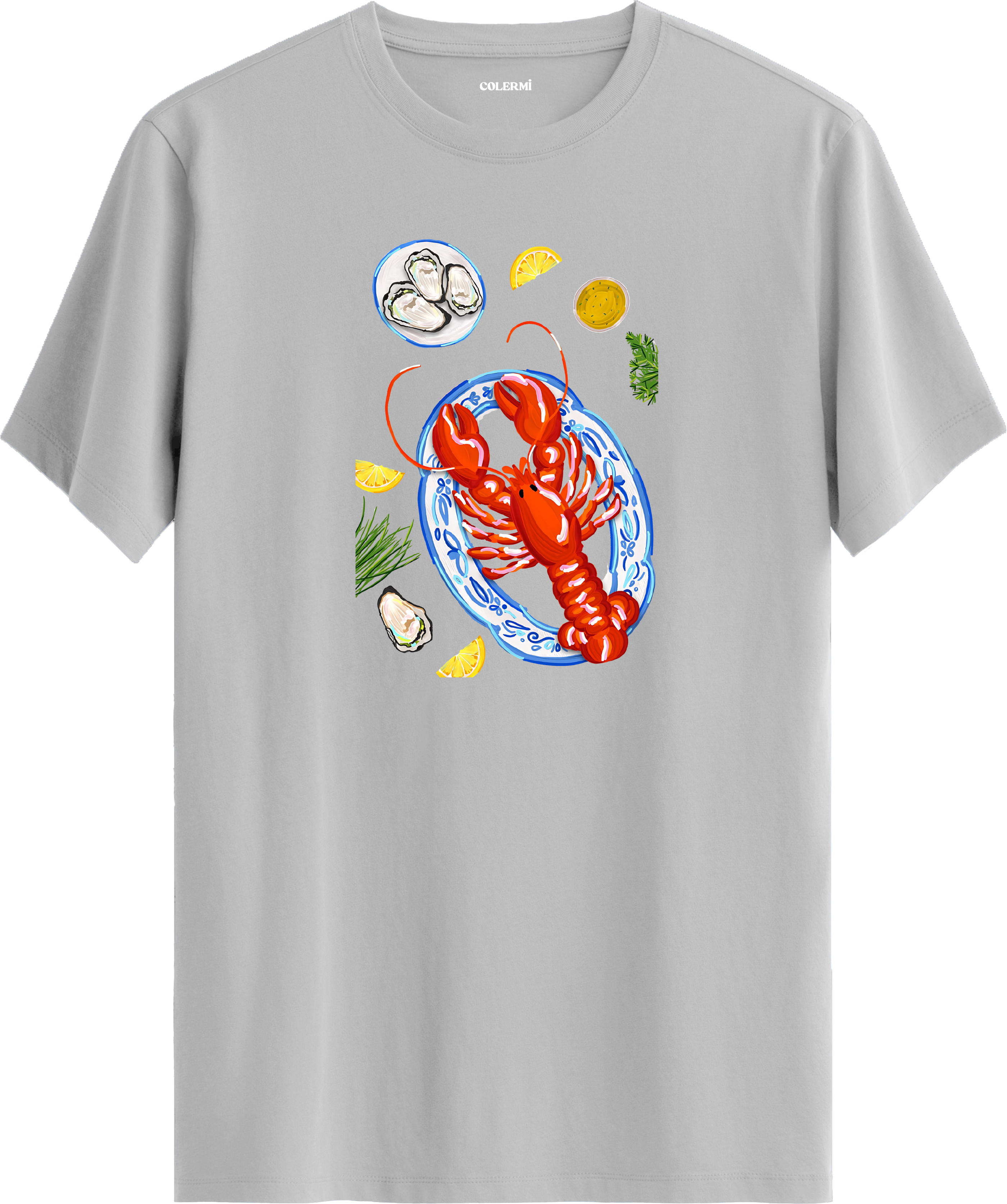 Lobster Feast Baskılı Regular Tişört