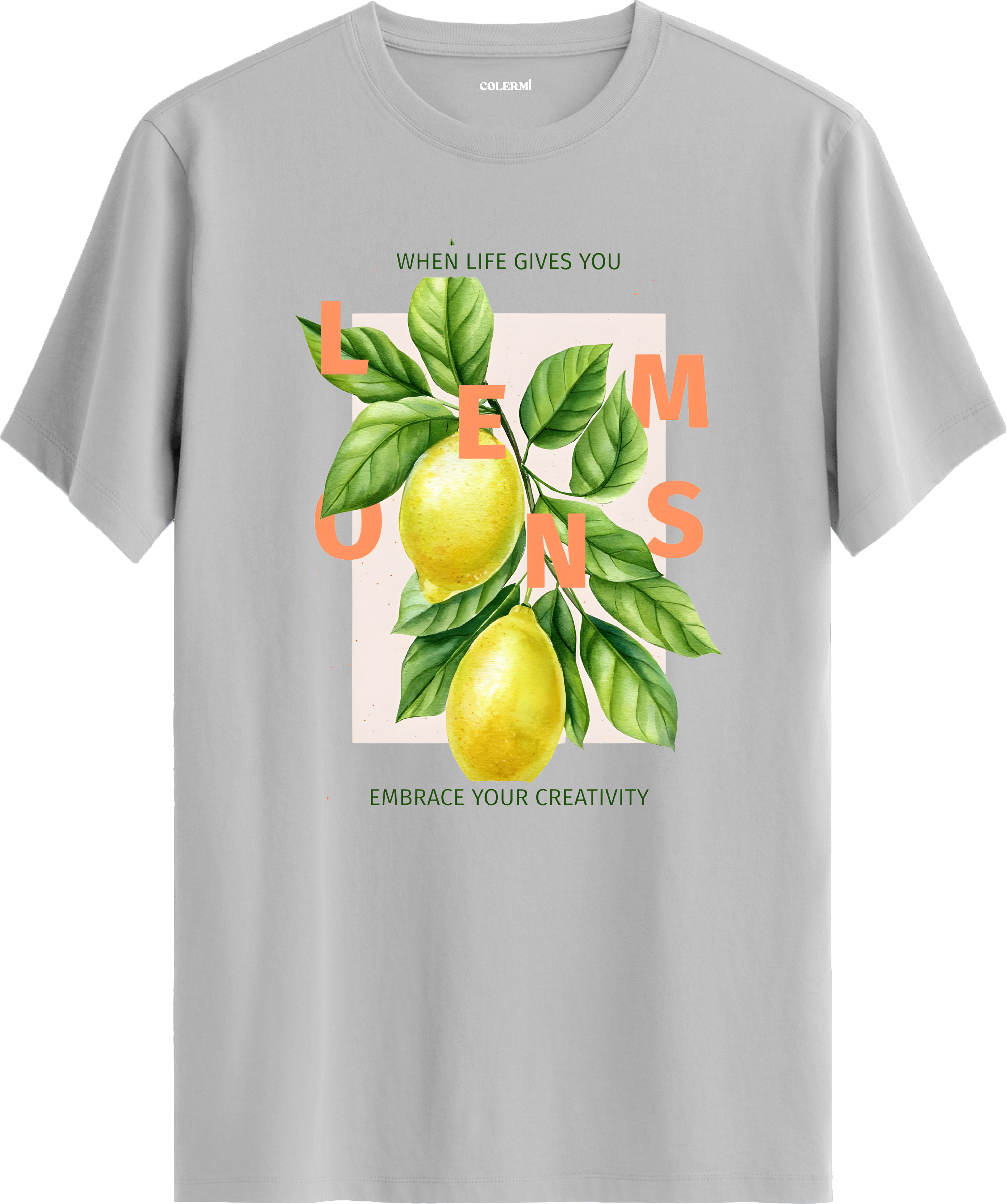 When Life Gives You Lemons Baskılı Tişört görsel 5 | Colermi