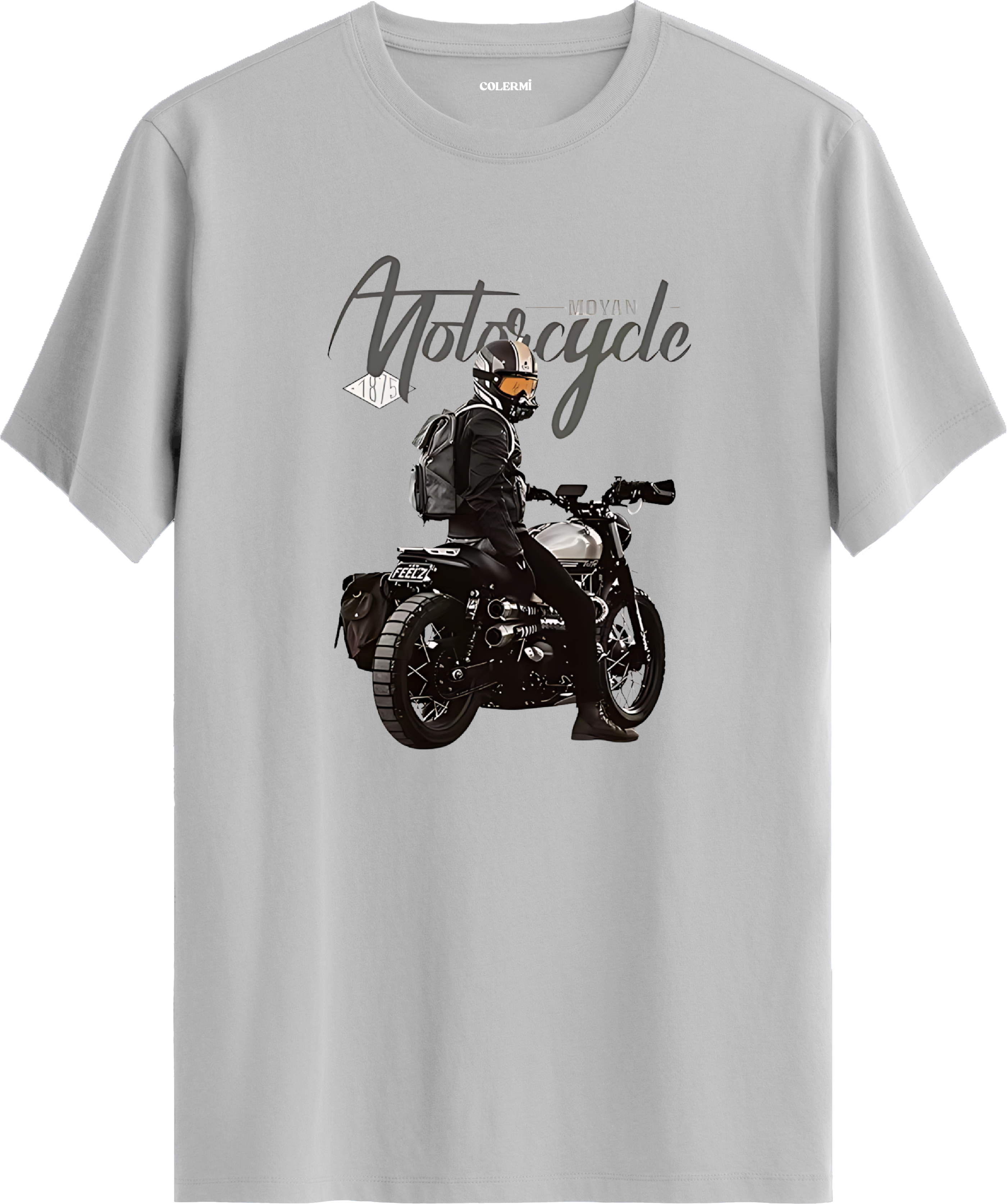 Motorcycle Rider Baskılı Regular Tişört