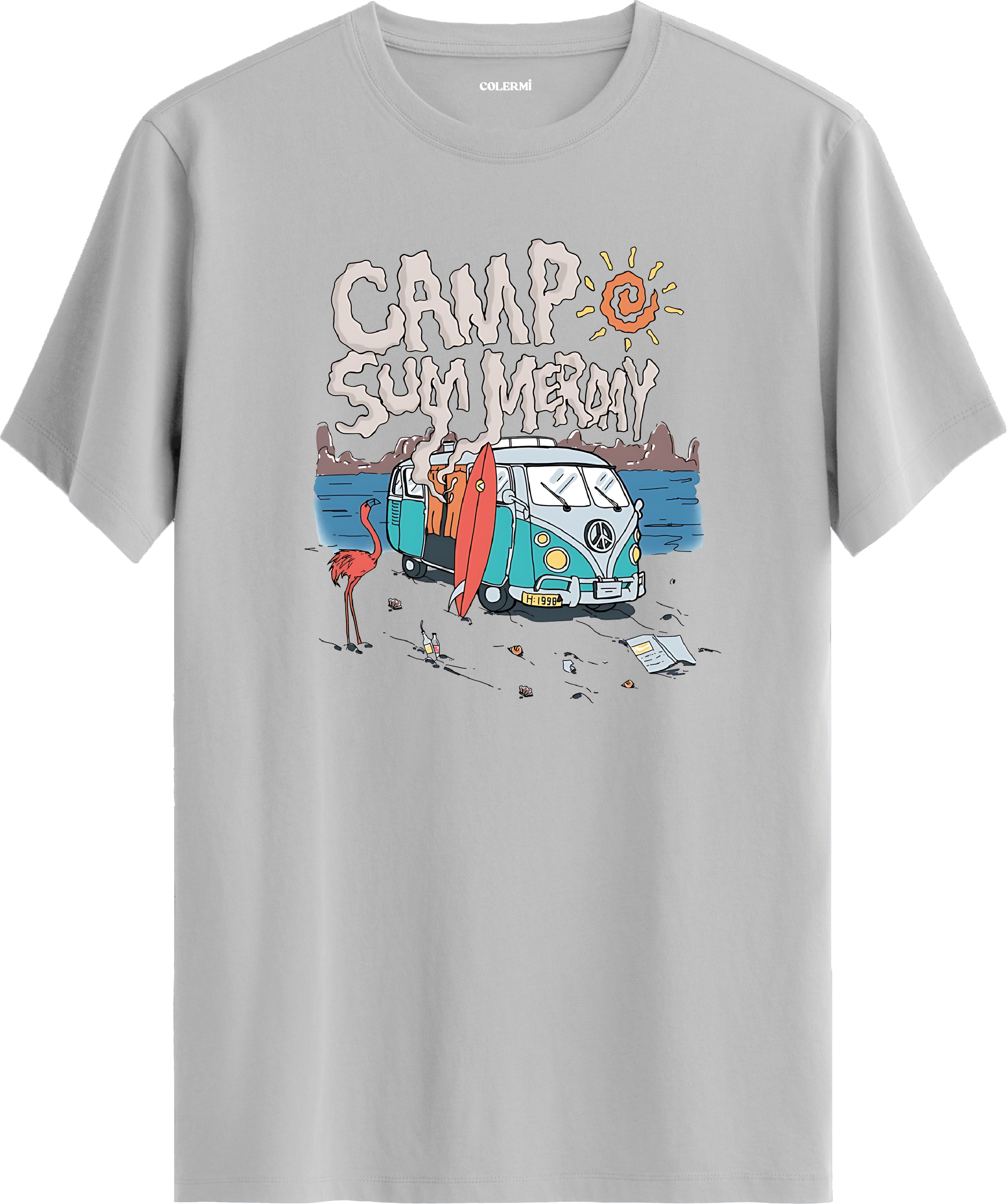 Camp Summerday Karavan Baskılı Regular Tişört