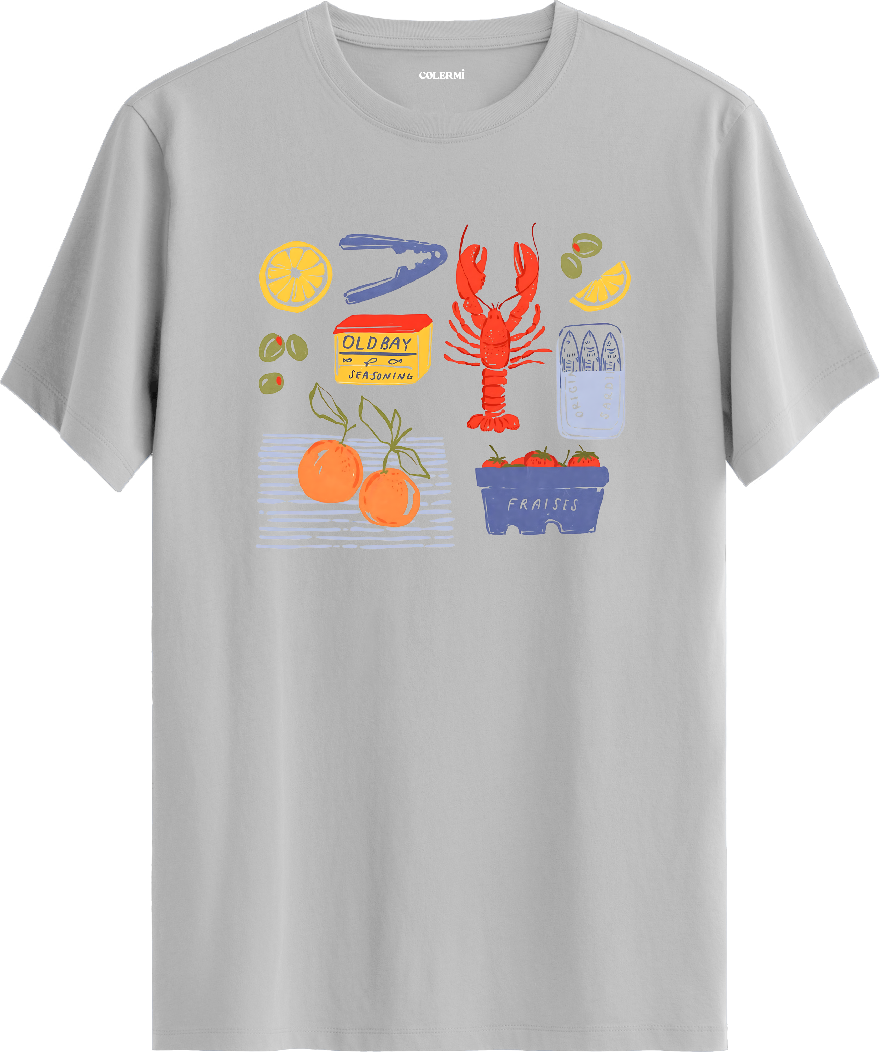 Lobster & Citrus Baskılı Regular Tişört