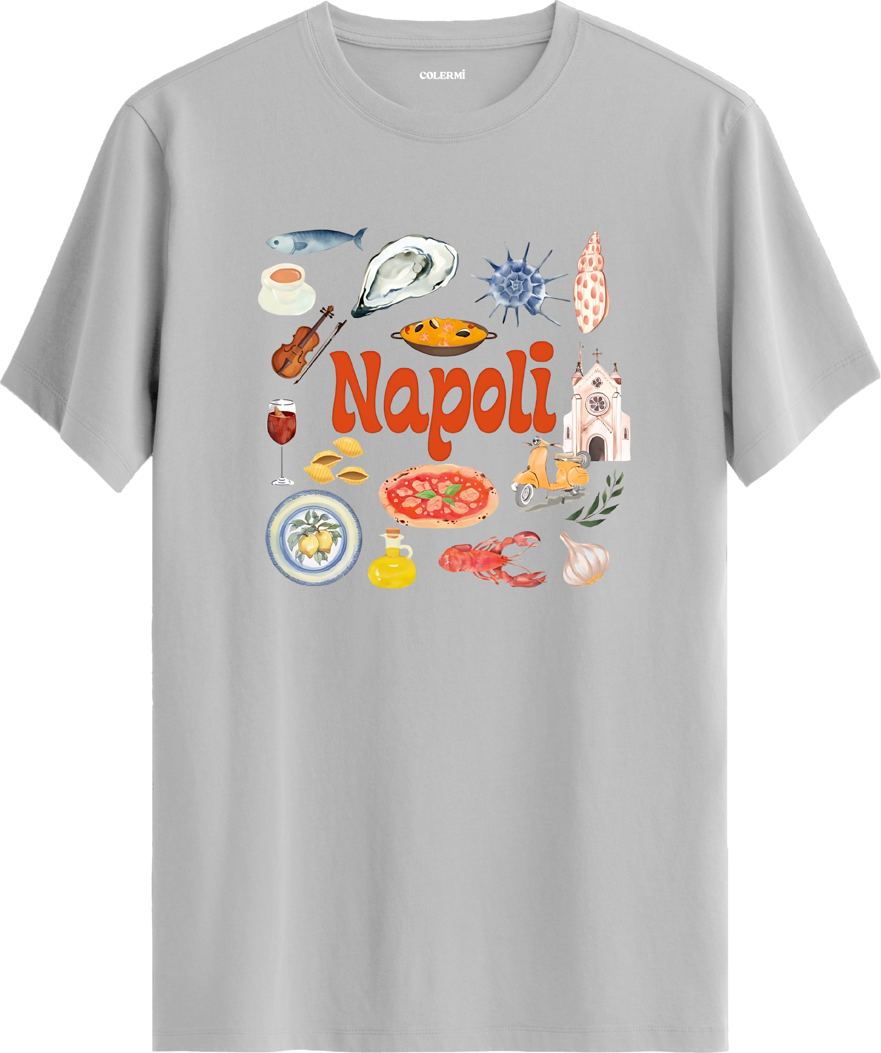 Napoli Baskılı Regular Tişört