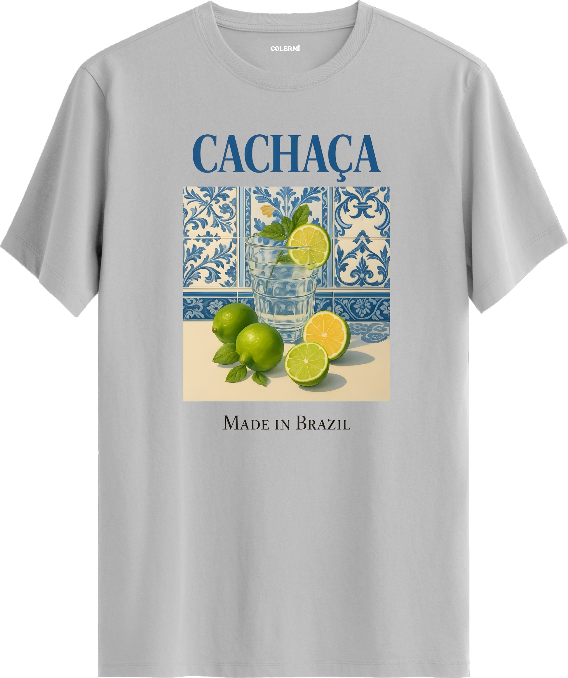 Cachaça Made In Brazil Baskılı Tişört görsel 5 | Colermi