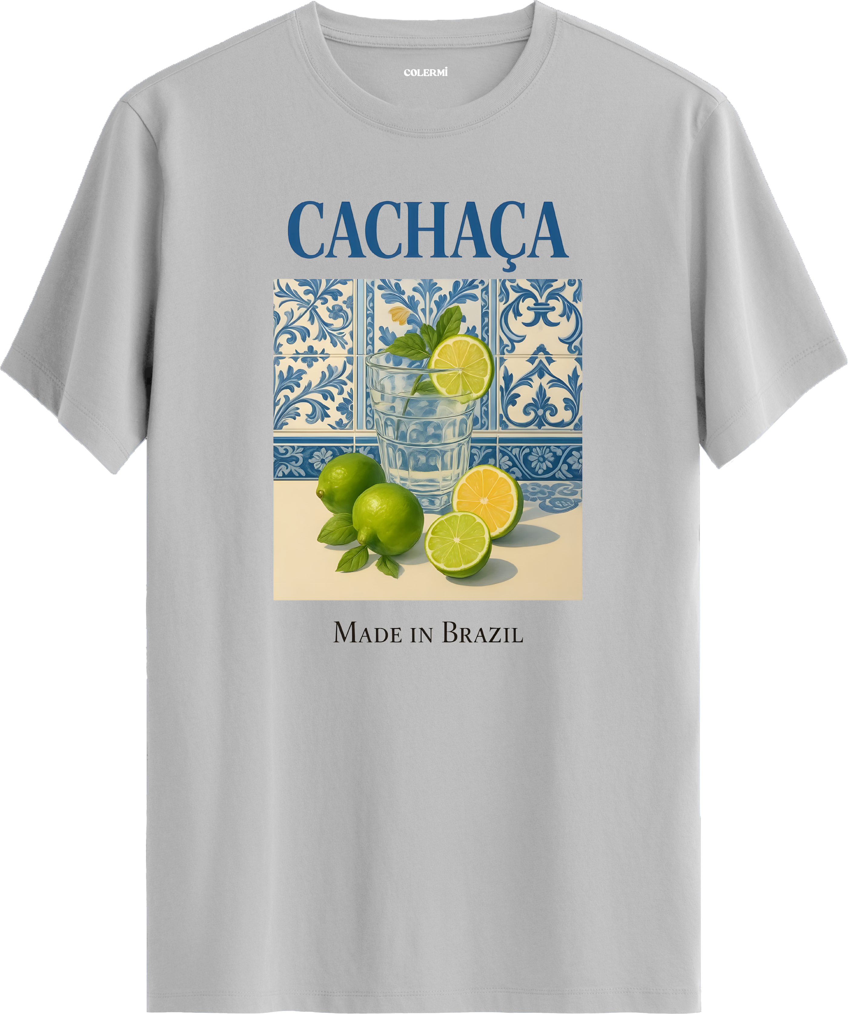 Cachaça Made In Brazil Baskılı Tişört görsel 5 | Colermi