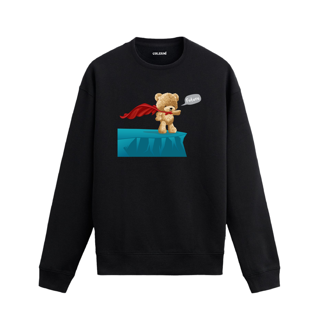 Ayıcık Baskılı Sweatshirt - Future Hero Tasarım