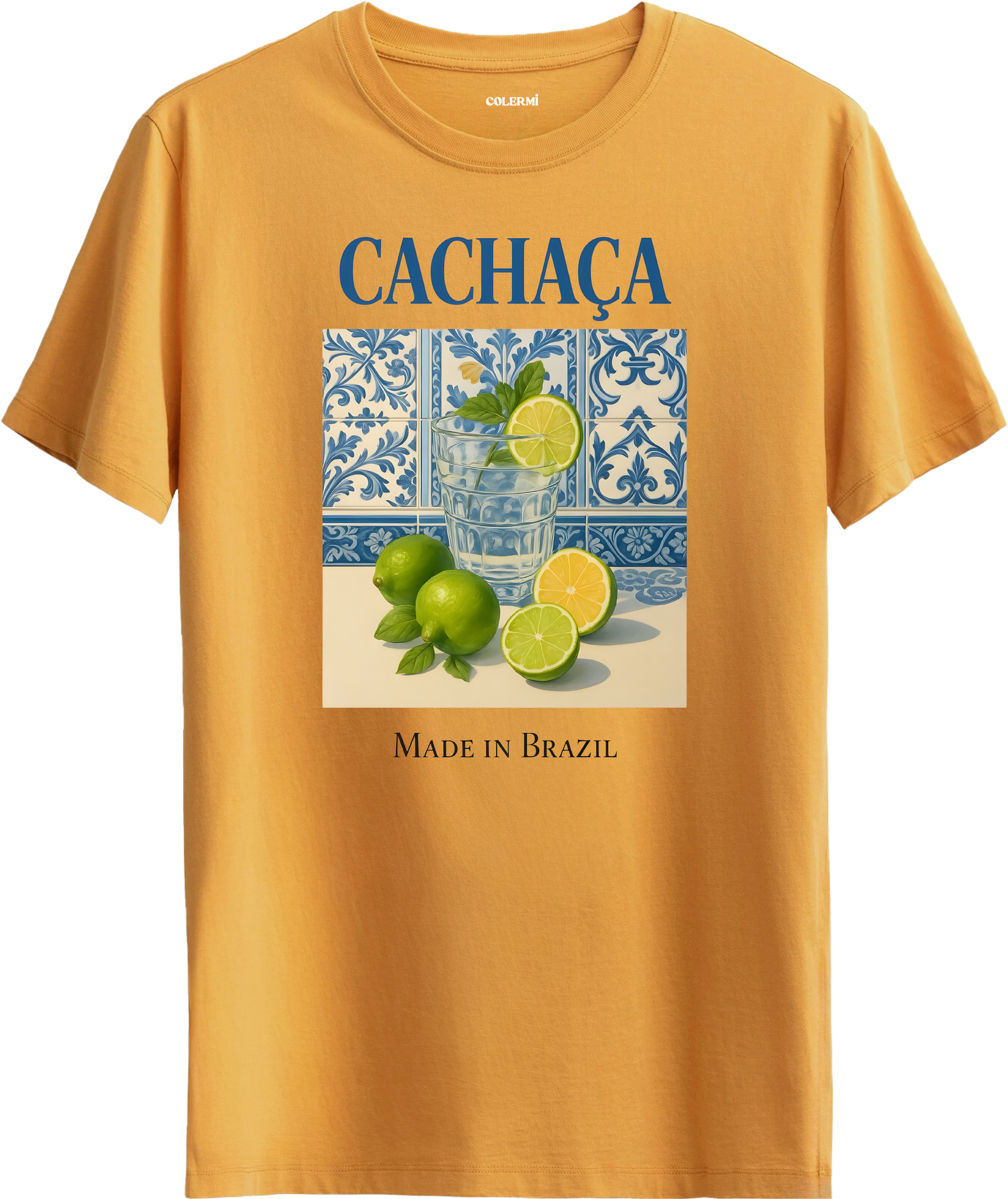 Cachaça Made In Brazil Baskılı Tişört görsel 6 | Colermi