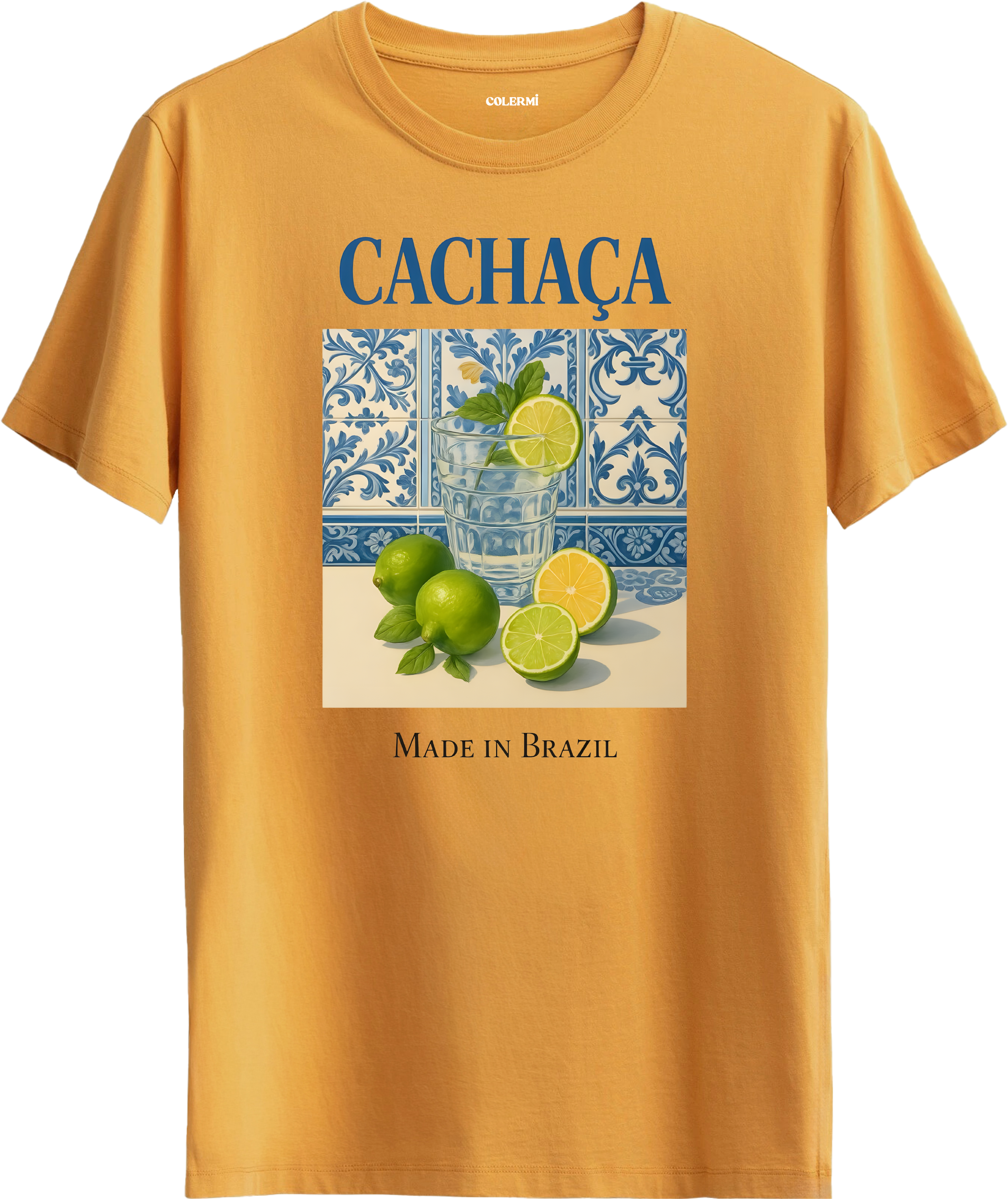 Cachaça Made In Brazil Baskılı Tişört görsel 6 | Colermi