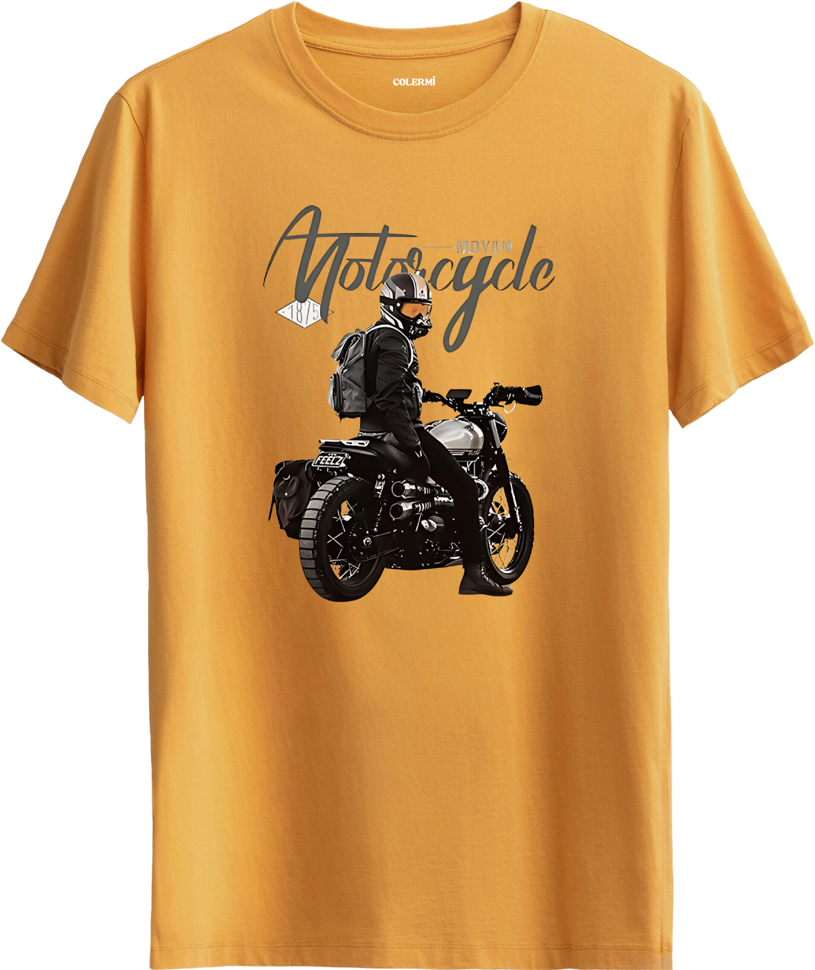 Motorcycle Rider Baskılı Regular Tişört