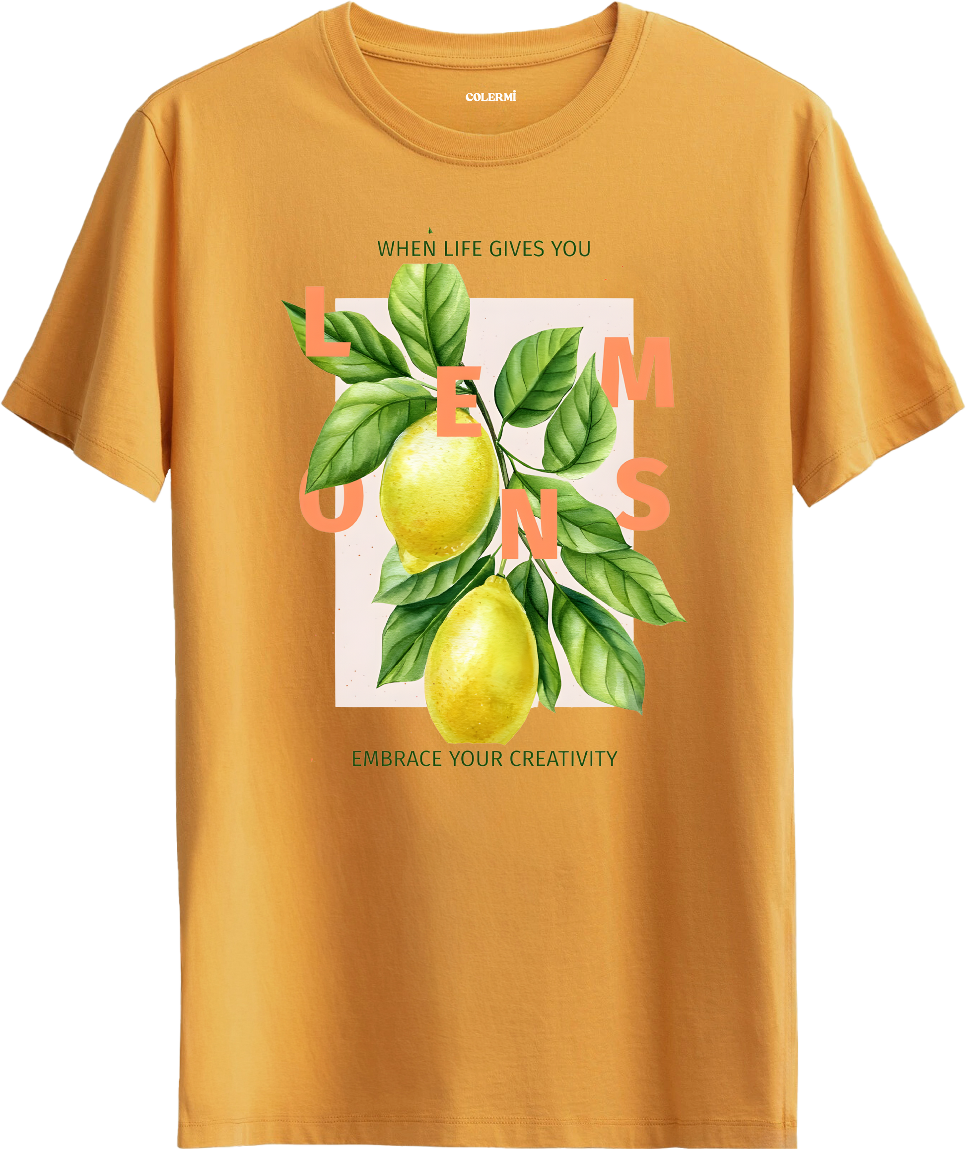 When Life Gives You Lemons Baskılı Tişört görsel 6 | Colermi