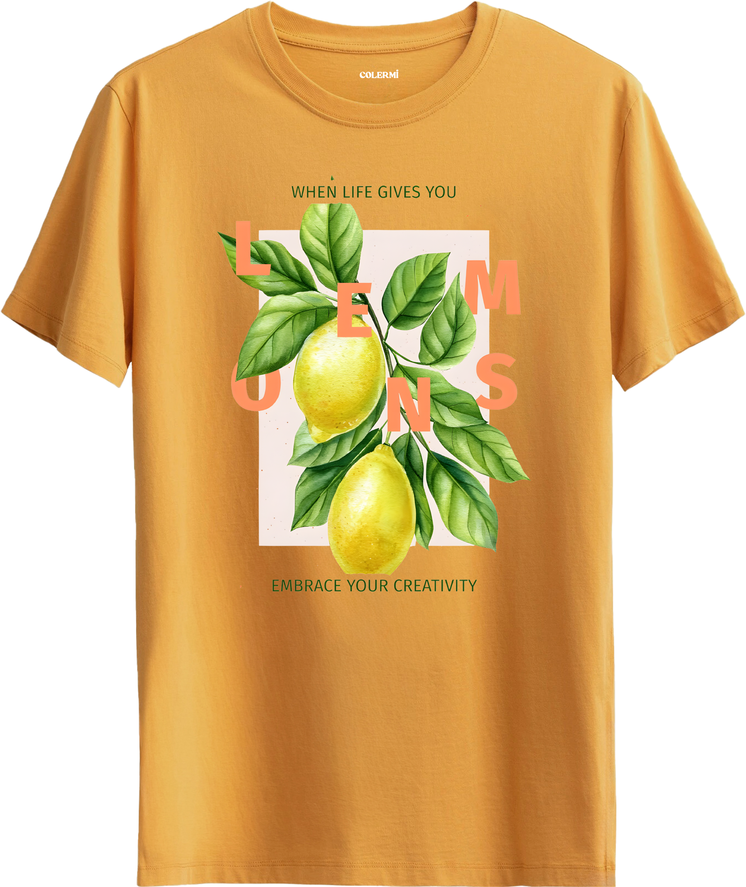 When Life Gives You Lemons Baskılı Tişört görsel 6 | Colermi