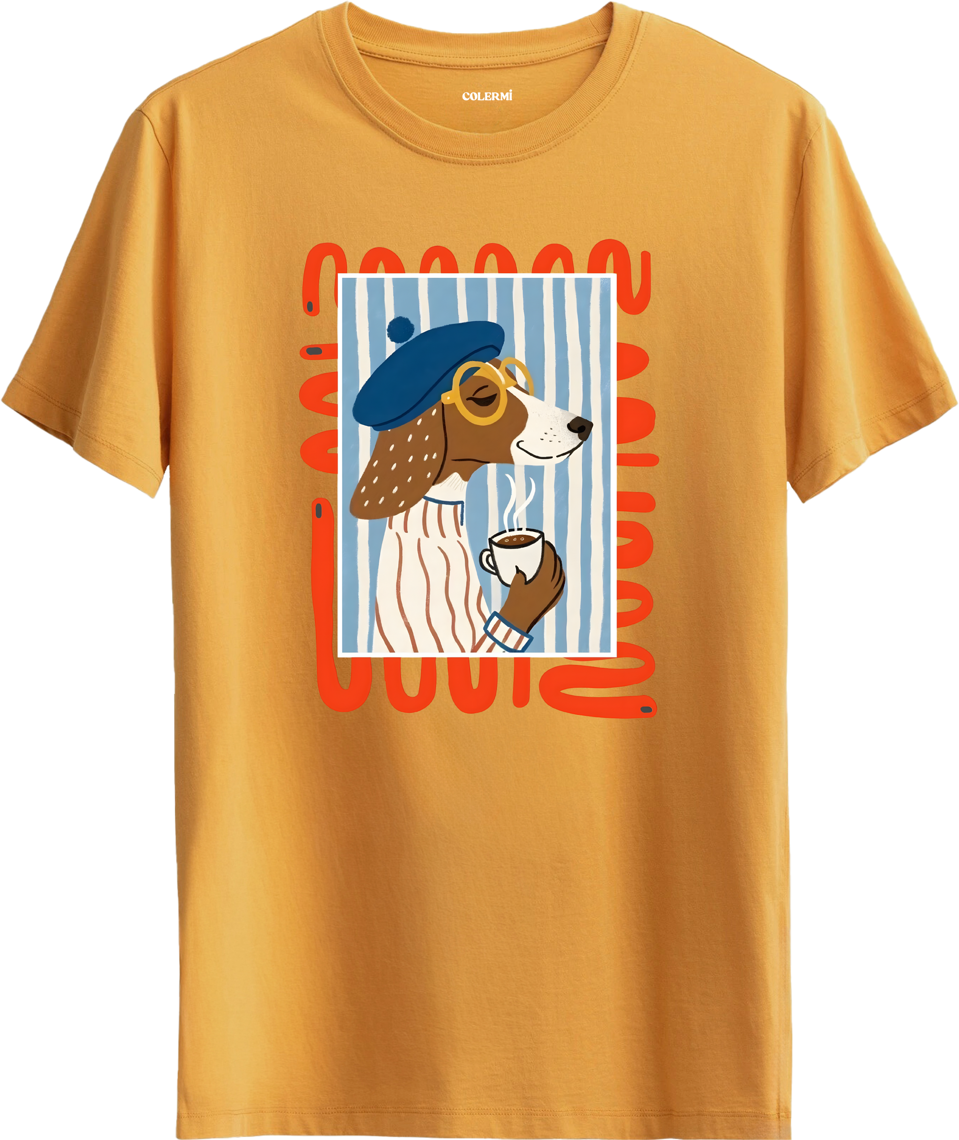 French Bulldog Coffee Lover Tişört görsel 6 | Colermi