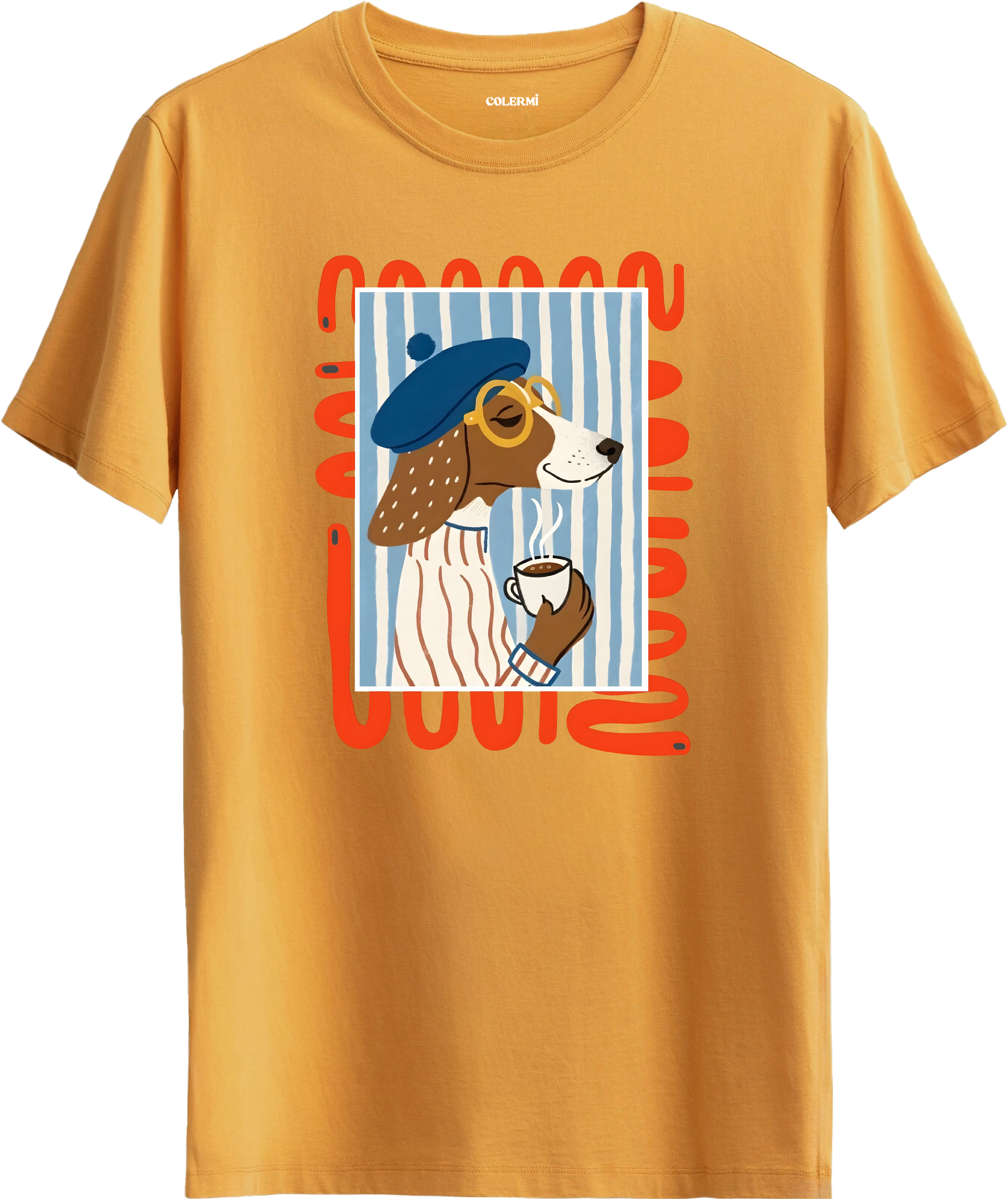 French Bulldog Coffee Lover Tişört görsel 6 | Colermi