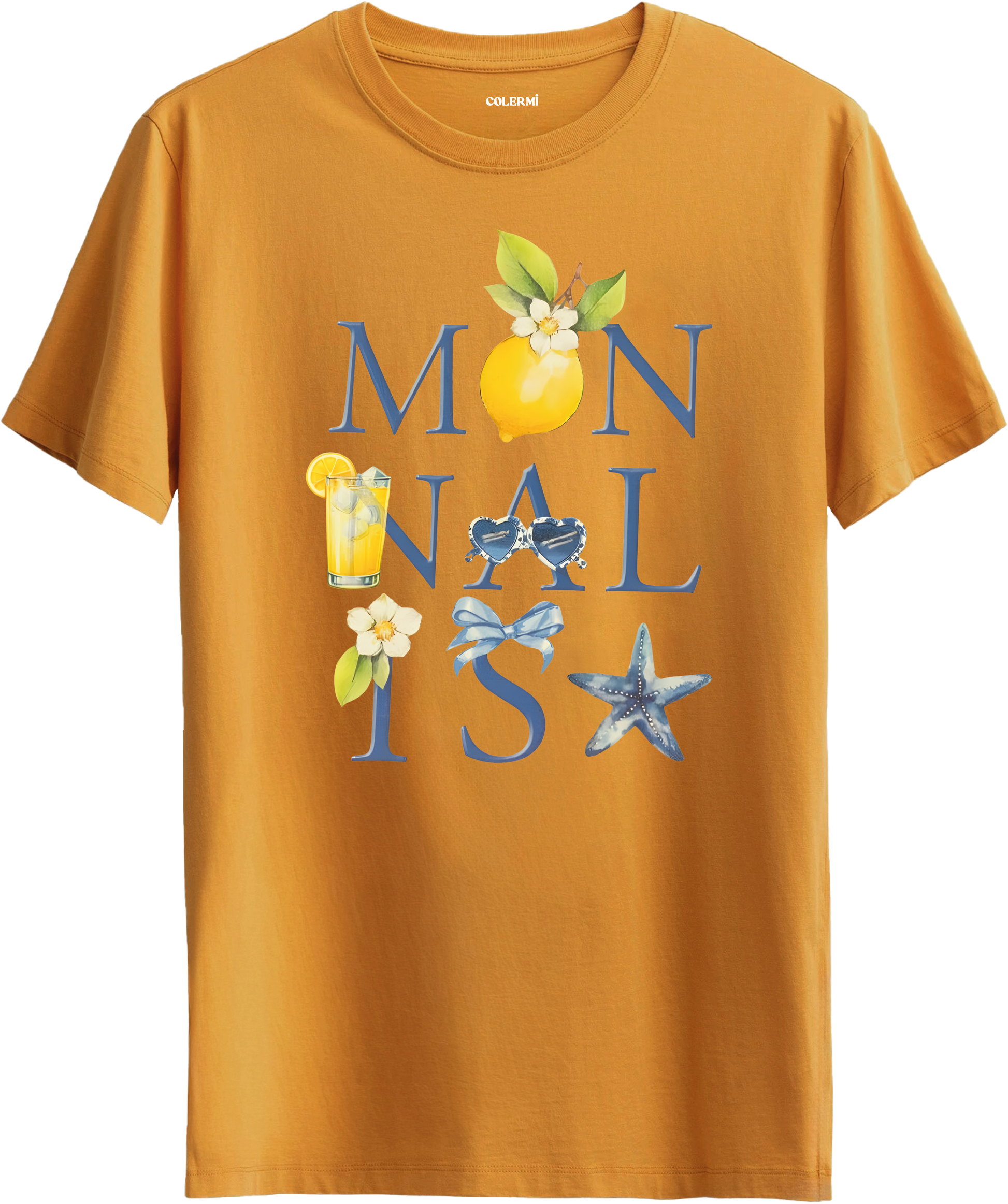 Mon NAIL Is Yazılı Limon Temalı Tişört görsel 6 | Colermi