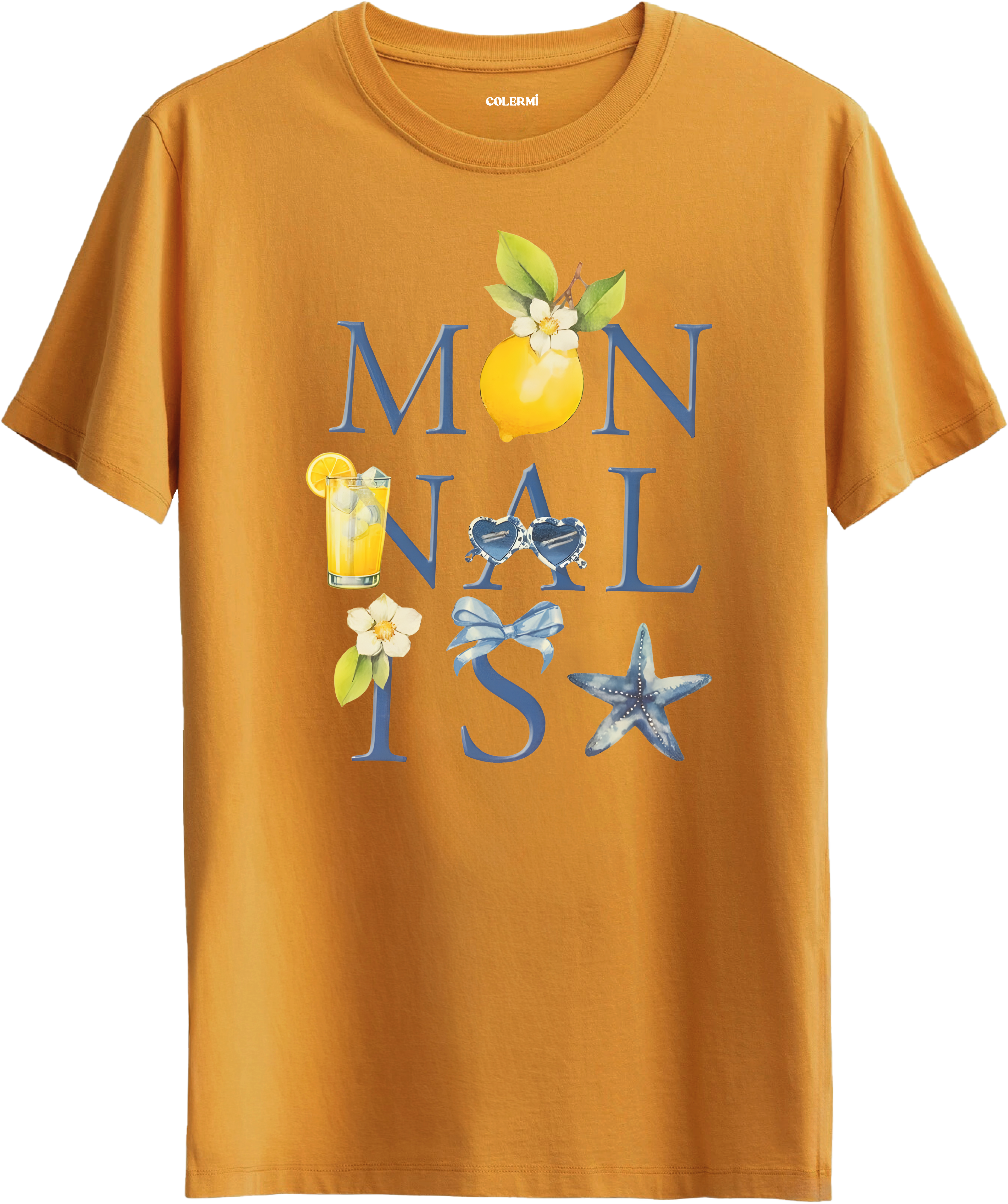 Mon NAIL Is Yazılı Limon Temalı Tişört görsel 6 | Colermi