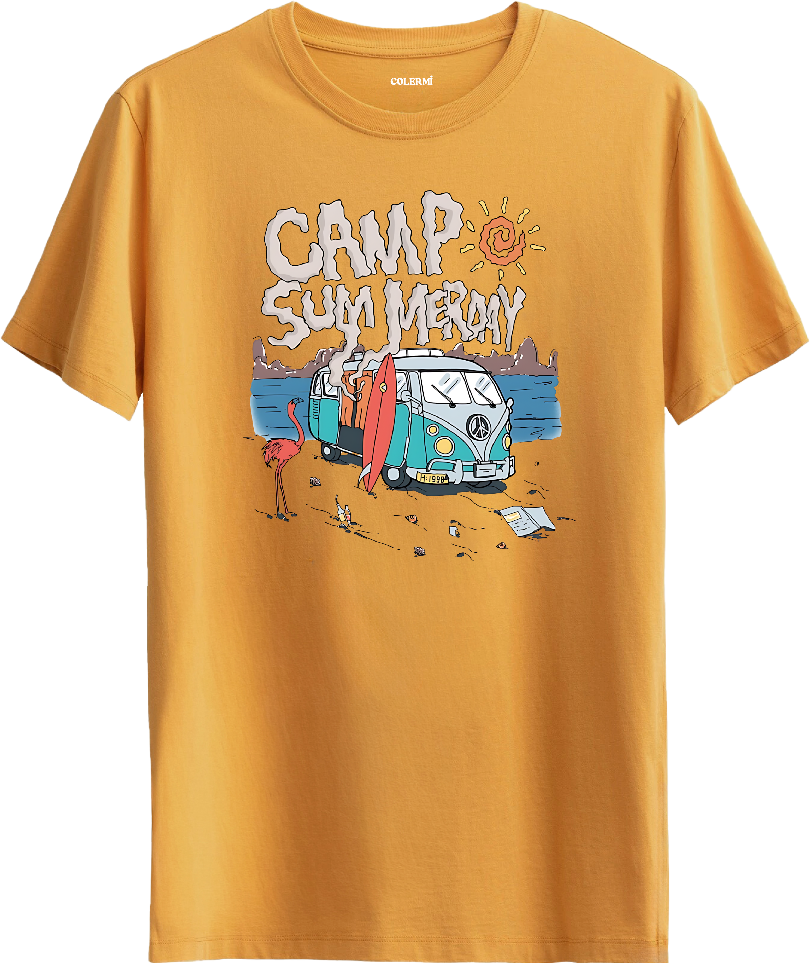 Camp Summerday Karavan Baskılı Regular Tişört
