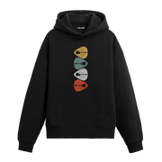 Gitar Penası Tasarımlı Sanatsal Baskılı Hoodie