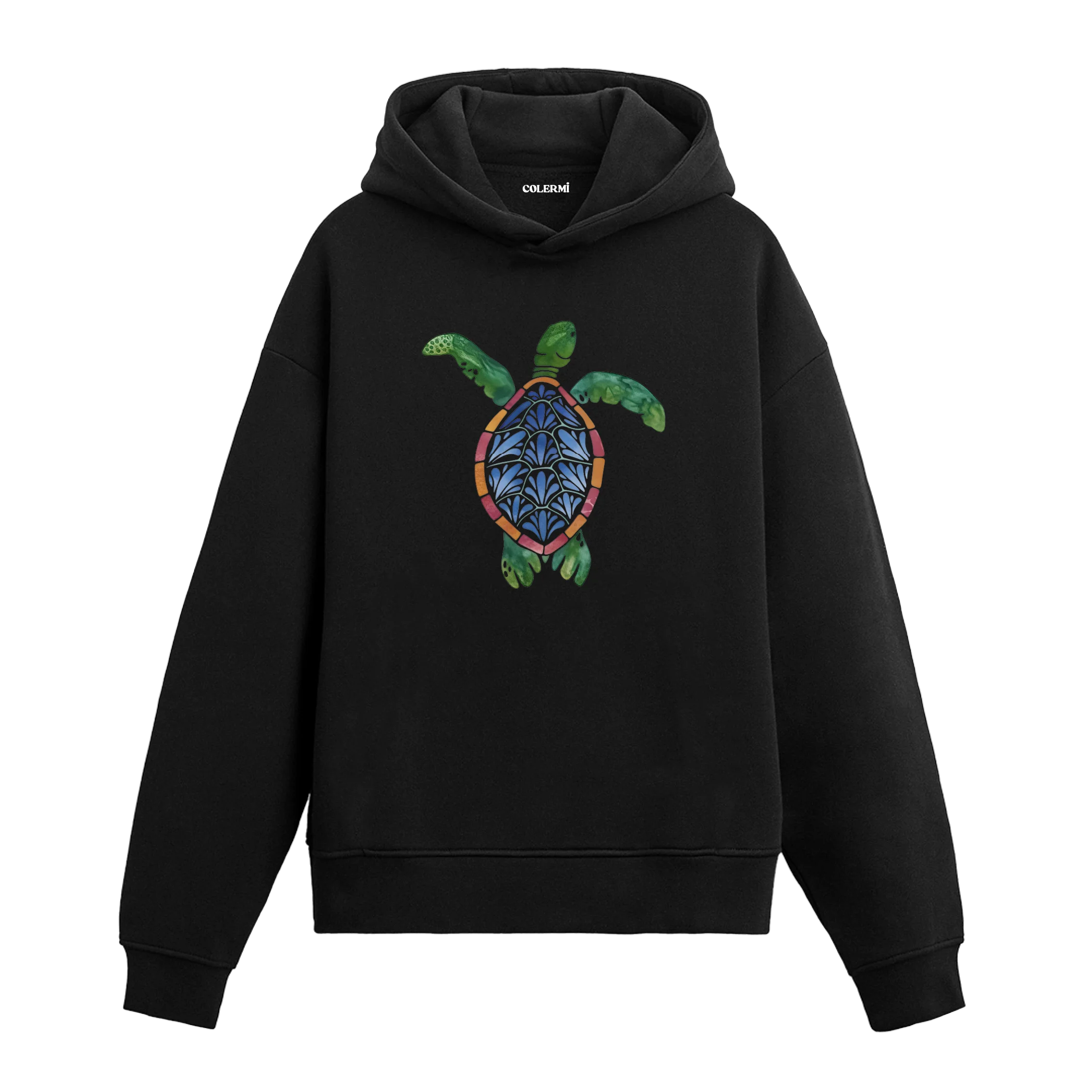 Deniz Kaplumbağası Tasarım Hoodie