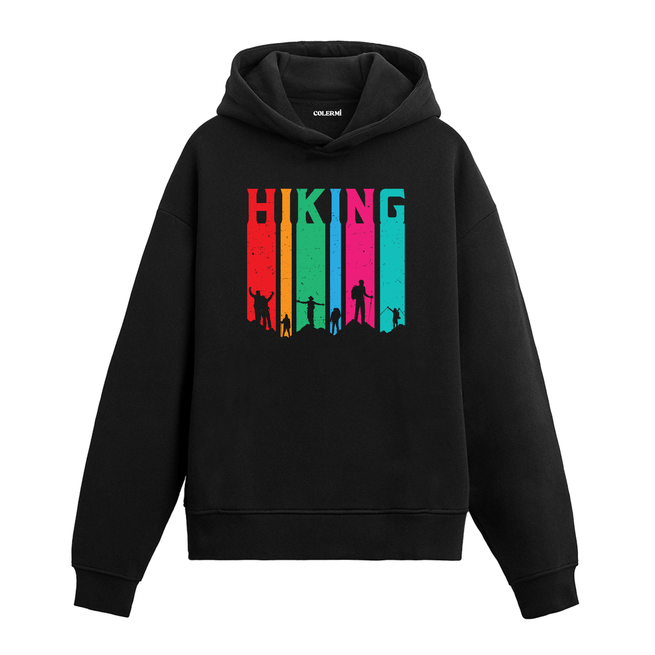 Hiking: Colorful Steps in Nature Graphic Hoodie