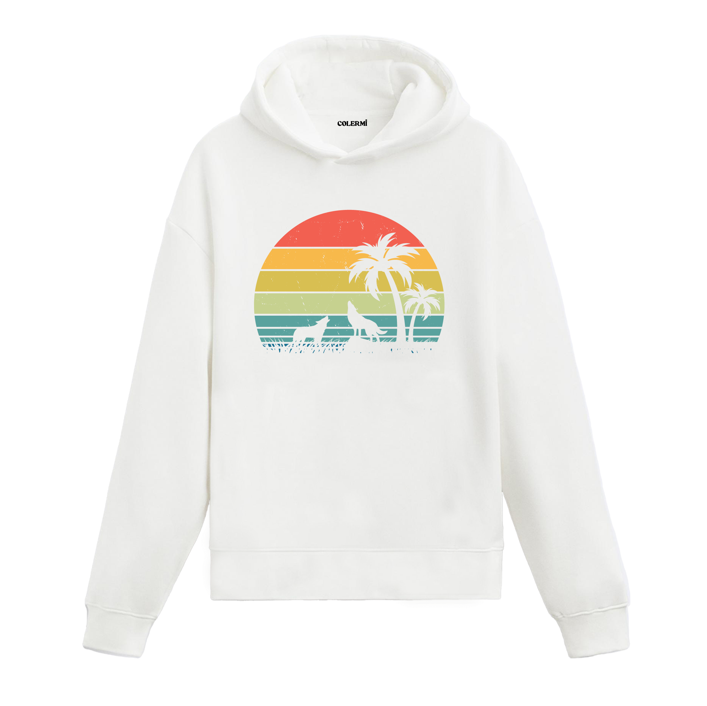 Howling at Sunset Graphic Hoodie