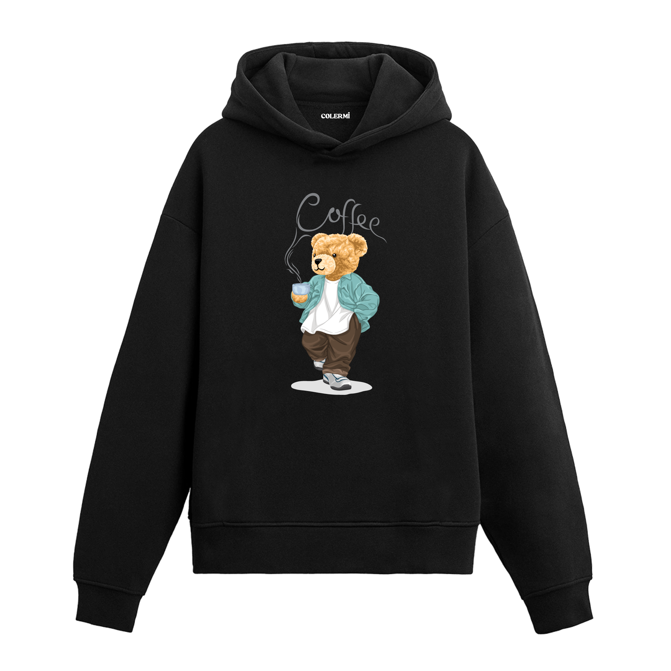 Coffee Lover Bear Hoodie