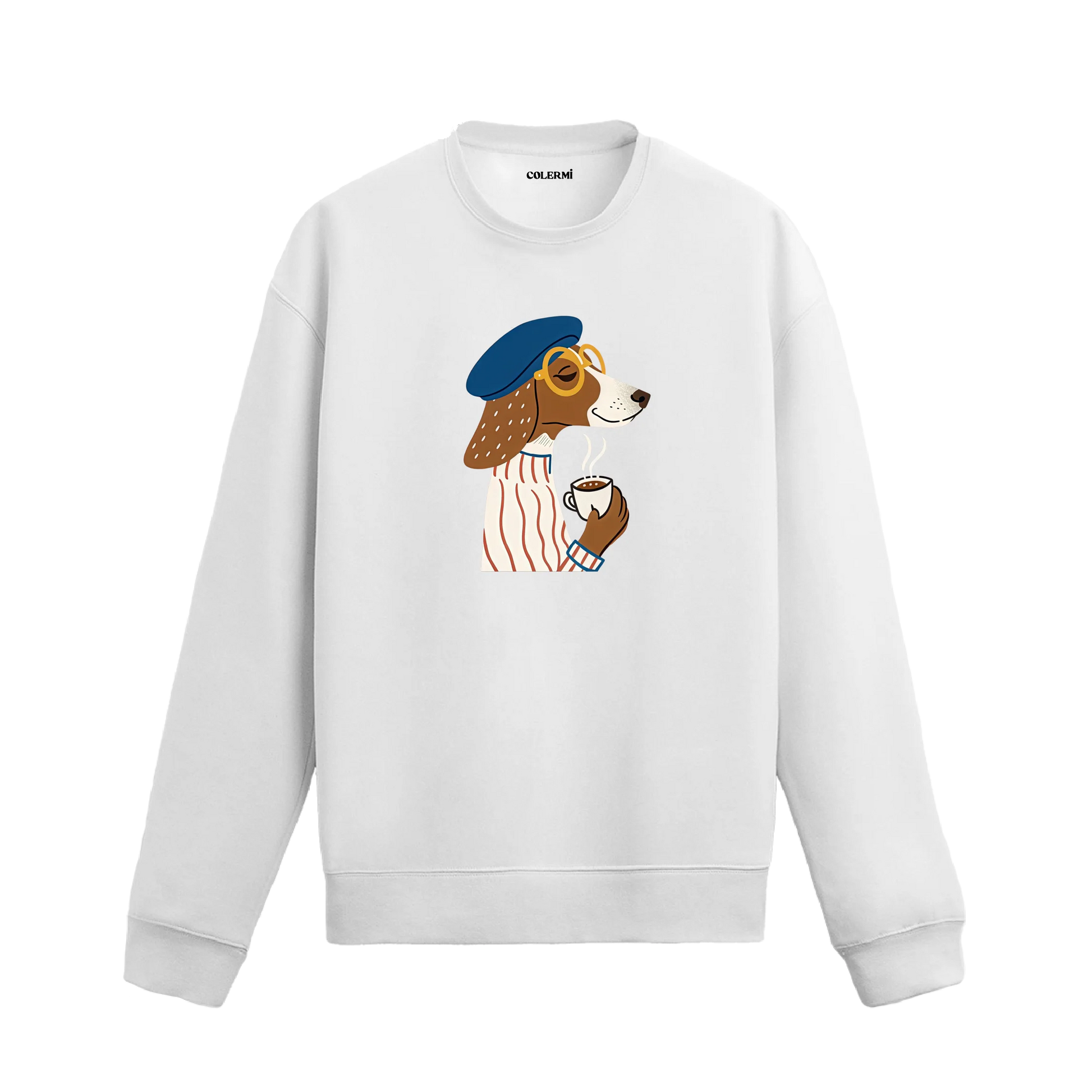Kahve Temalı Köpek Tasarımlı Sweatshirt görsel 2 | Colermi