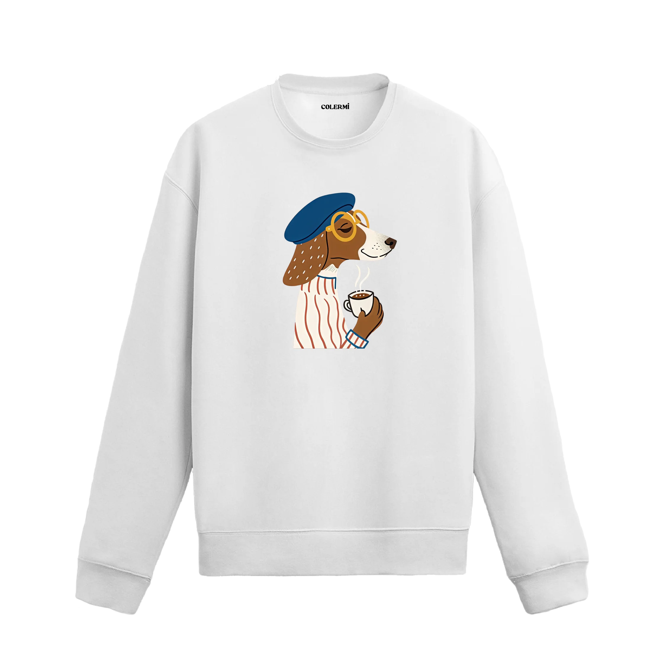 Kahve Temalı Köpek Tasarımlı Sweatshirt görsel 2 | Colermi