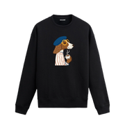 Kahve Temalı Köpek Tasarımlı Sweatshirt | Colermi