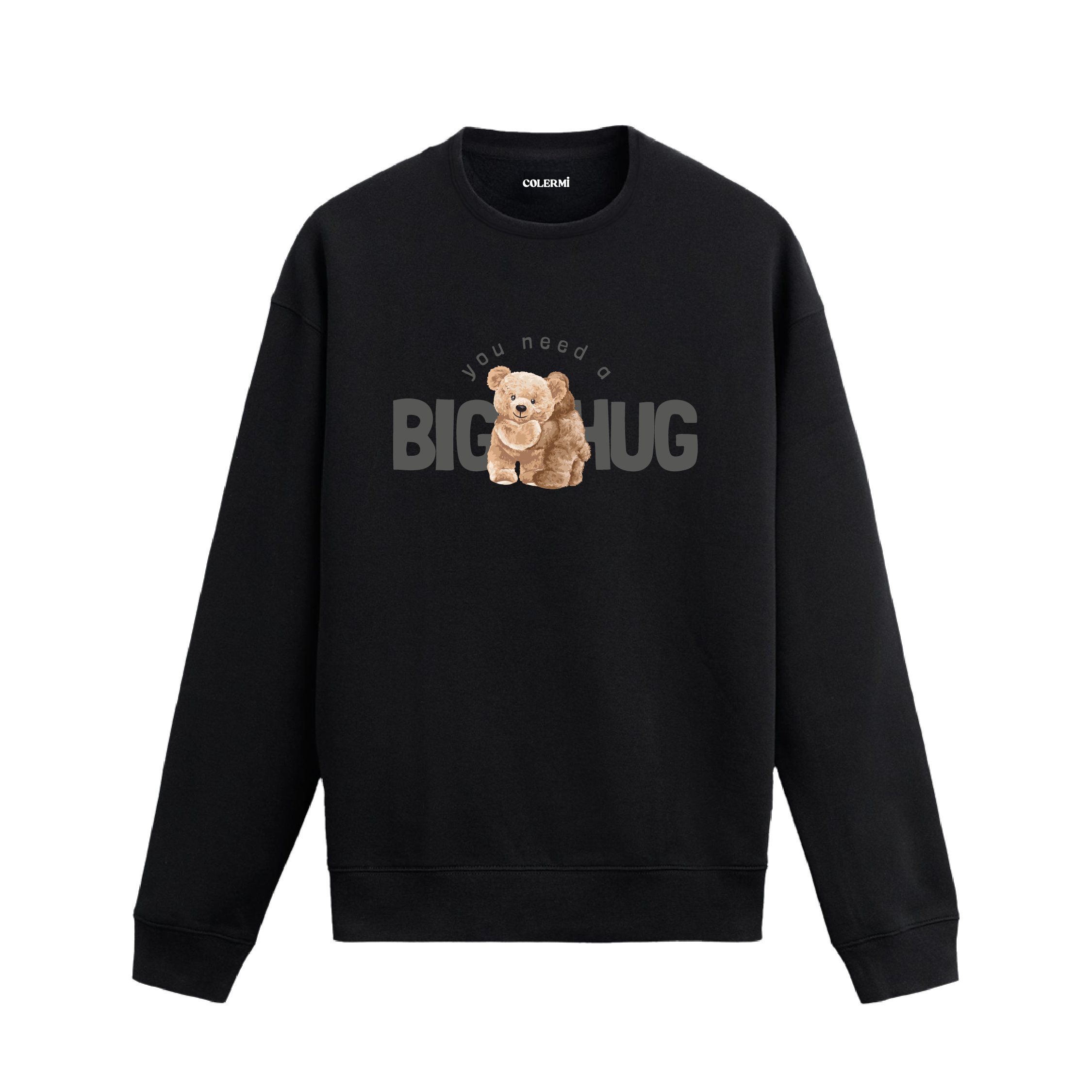 Big Hug Ayıcık Baskılı Sweatshirt