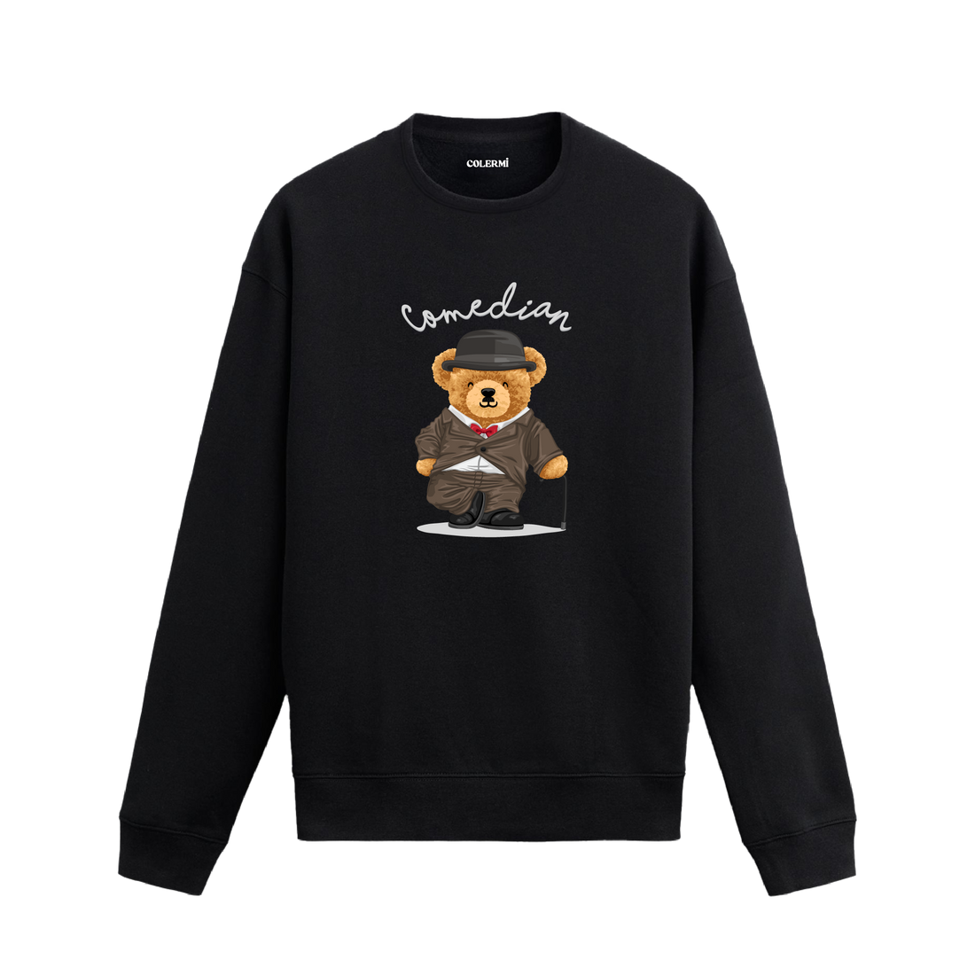 Ayıcık Baskılı Sweatshirt - Komedyen Tasarım