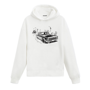 Colermi kurukafa ve banka soygunu baskılı sweatshirt, çöl yolculuğu ve asi ruhu yansıtan tasarım
