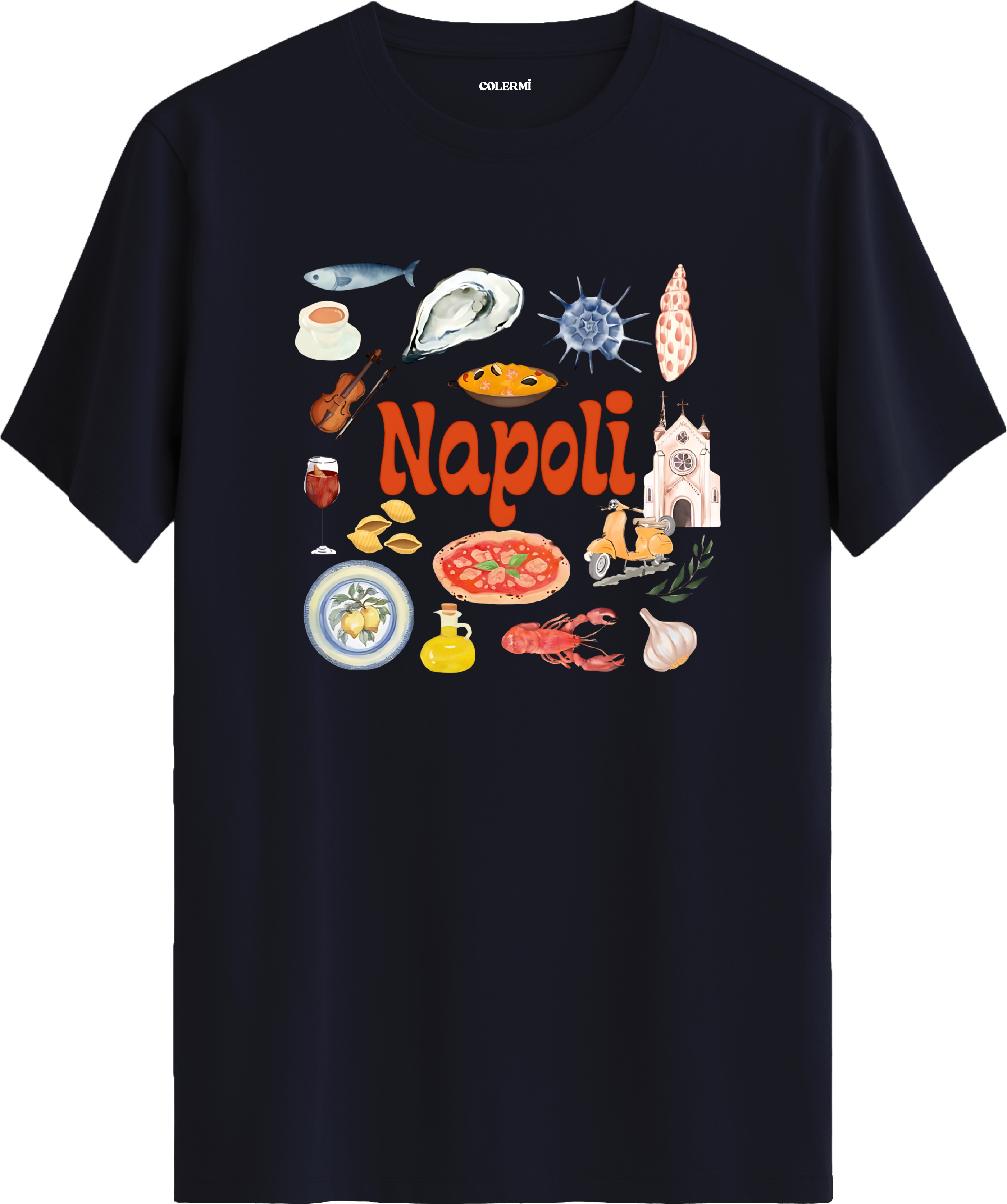 Napoli Baskılı Regular Tişört