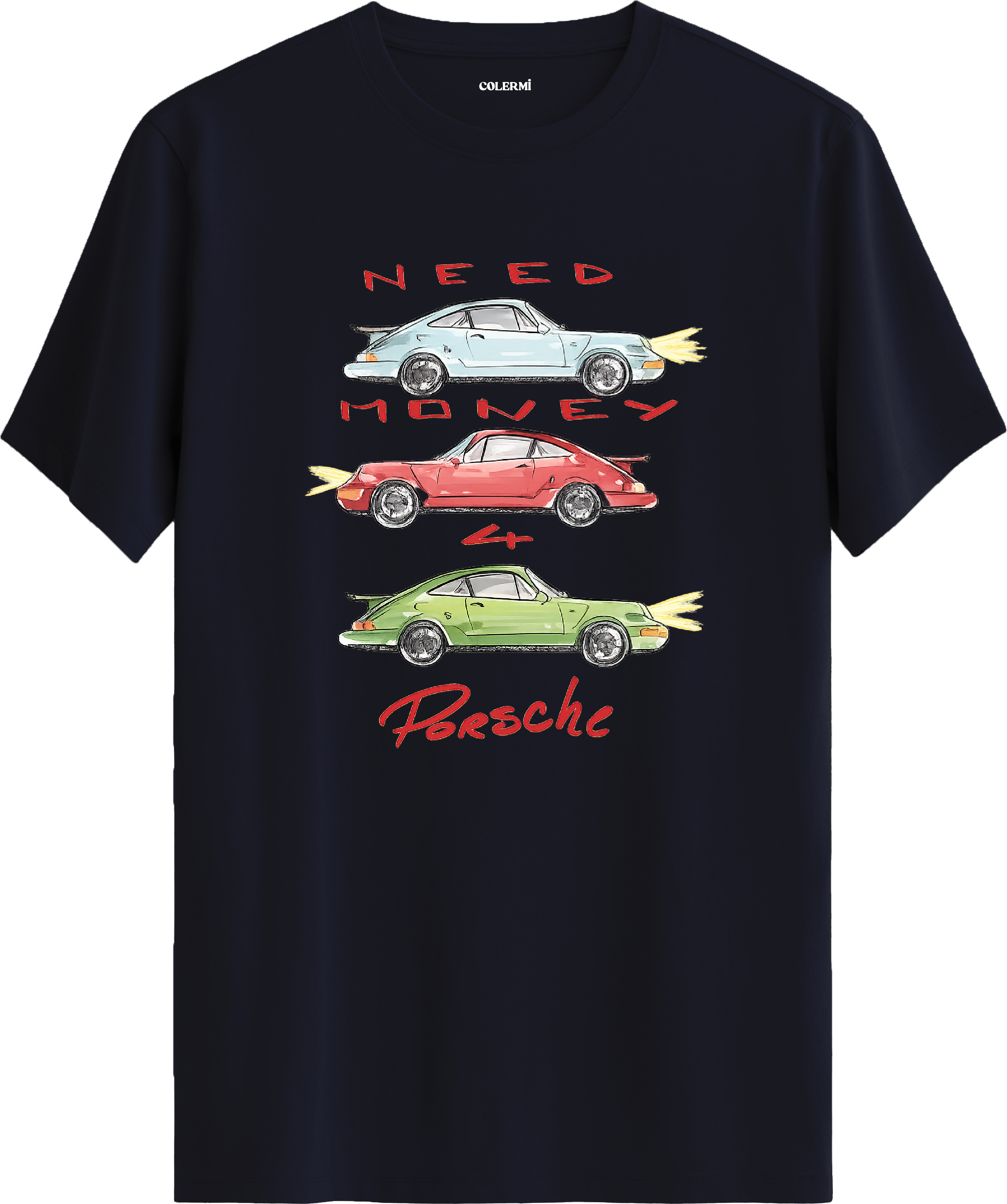 Retro Need Money Baskılı Regular Tişört