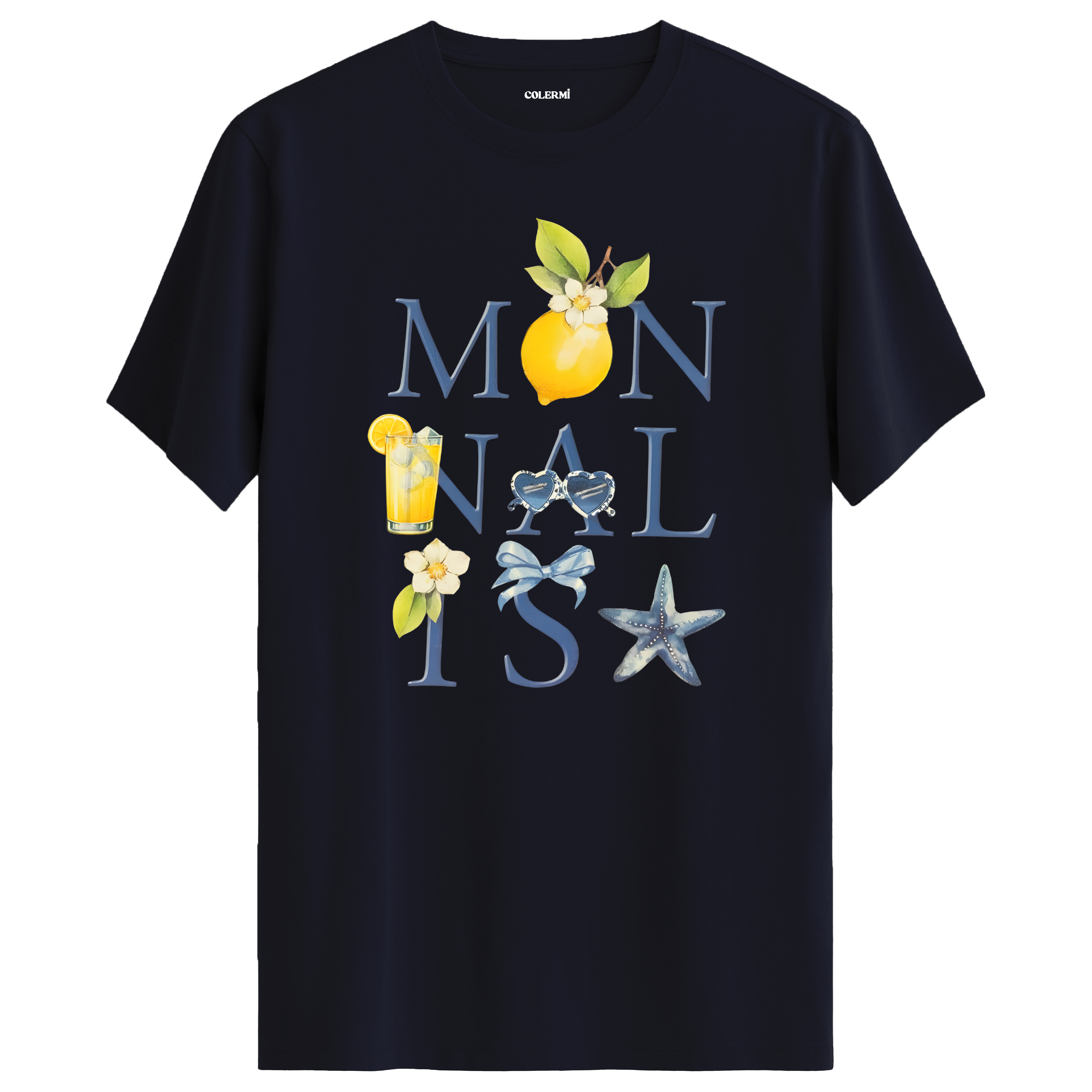 Mon NAIL Is Yazılı Limon Temalı Tişört görsel 7 | Colermi