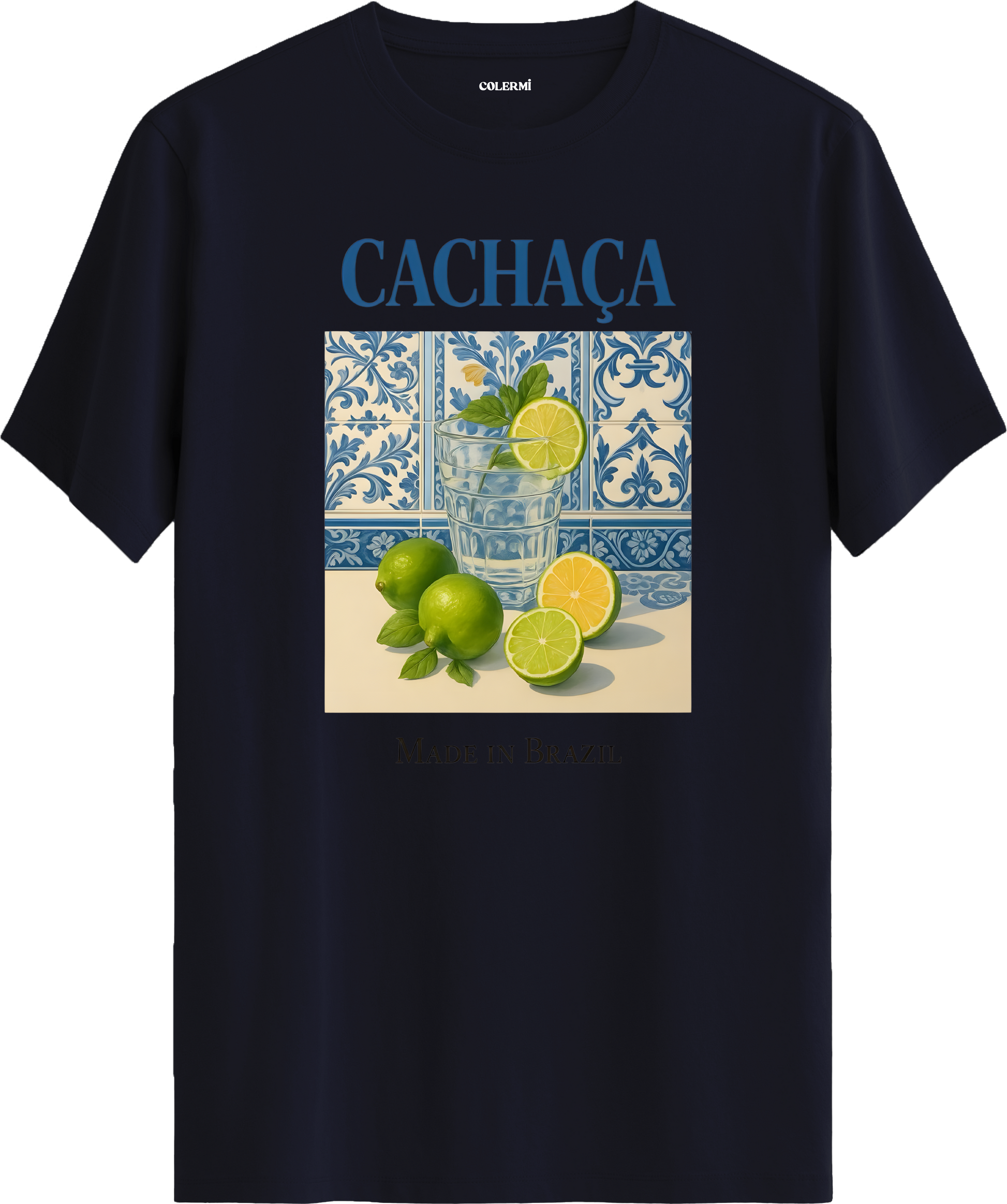 Cachaça Made In Brazil Baskılı Tişört görsel 7 | Colermi