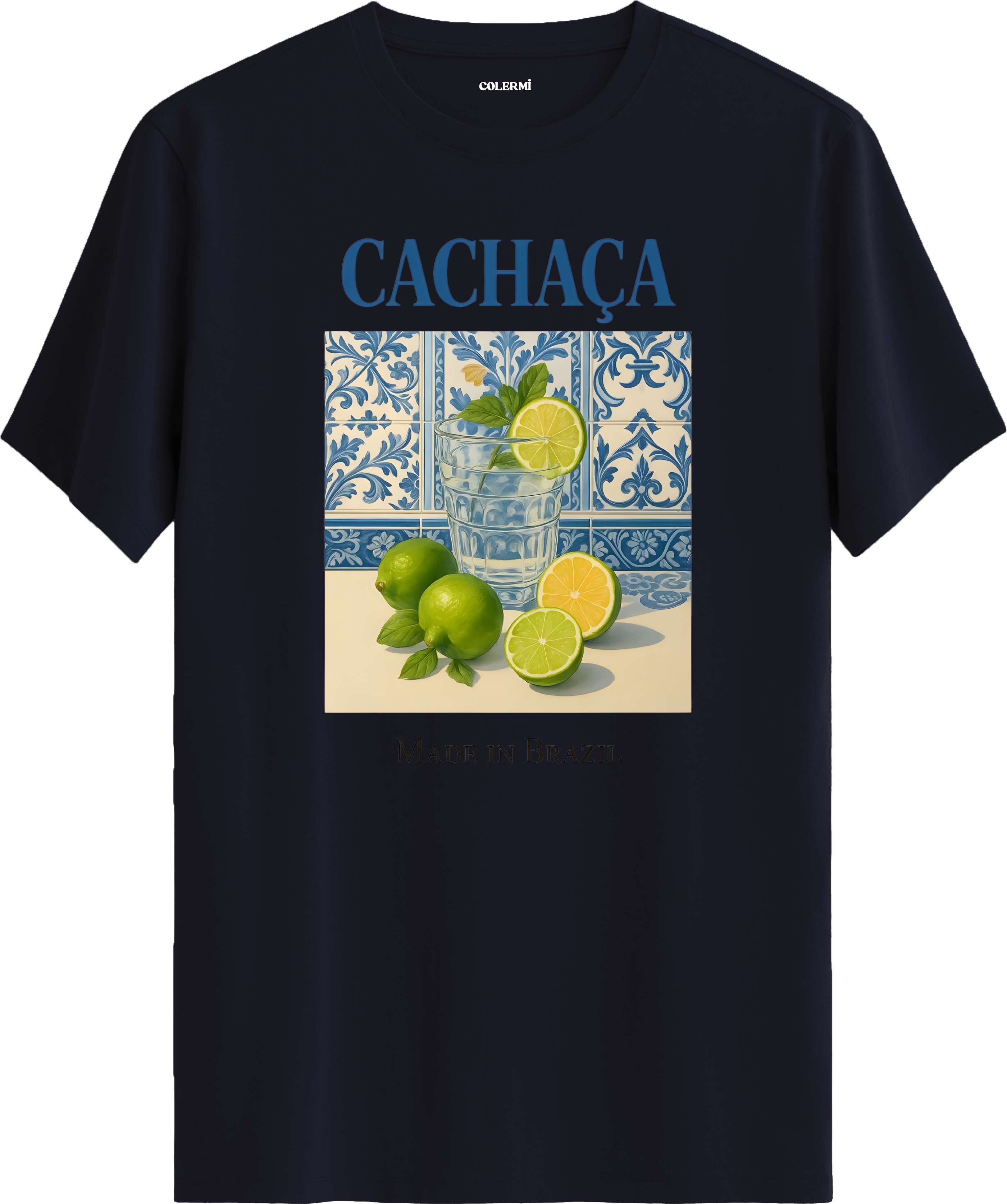 Cachaça Made In Brazil Baskılı Tişört görsel 7 | Colermi