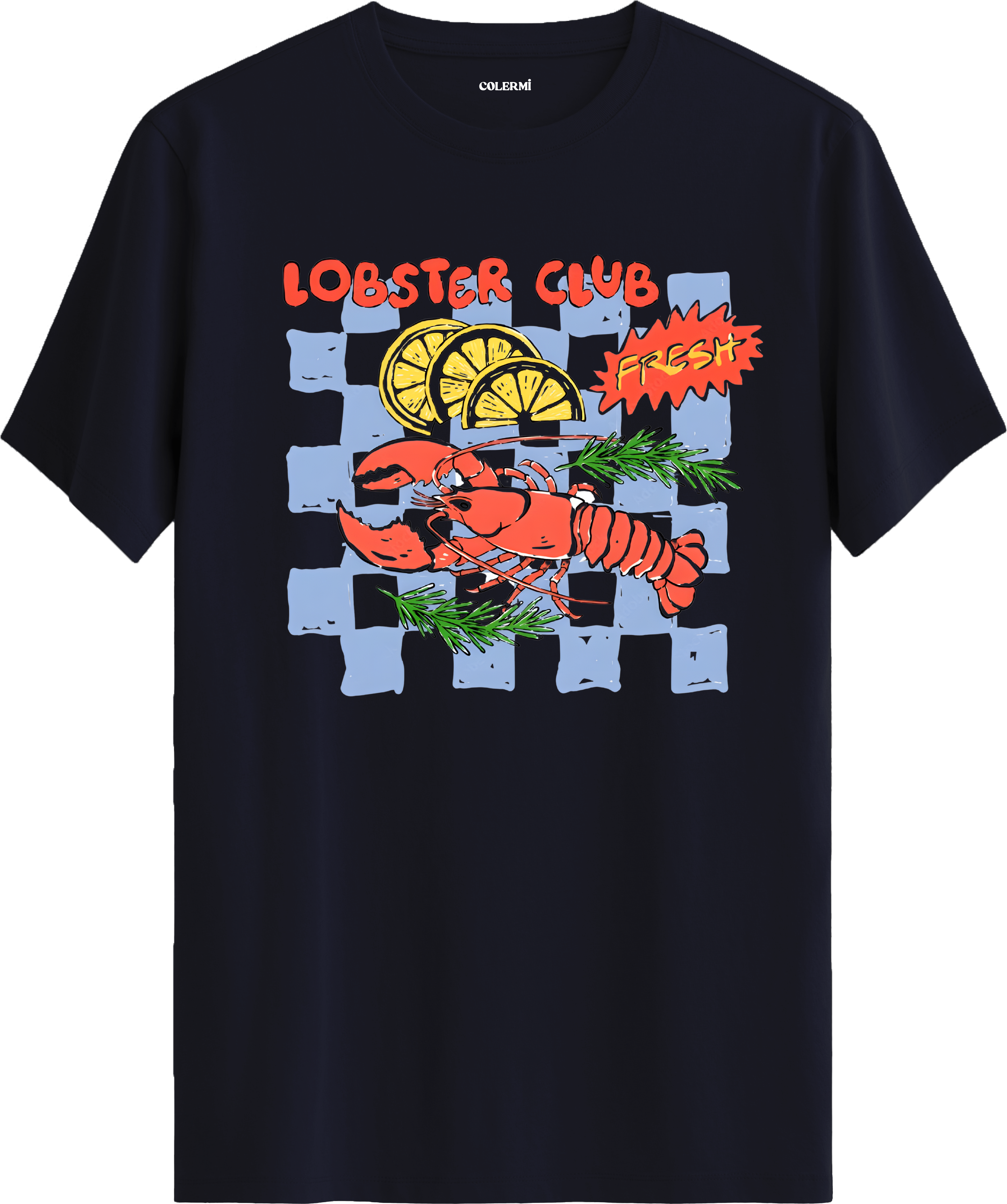 Lobster Club Baskılı Tişört görsel 7 | Colermi