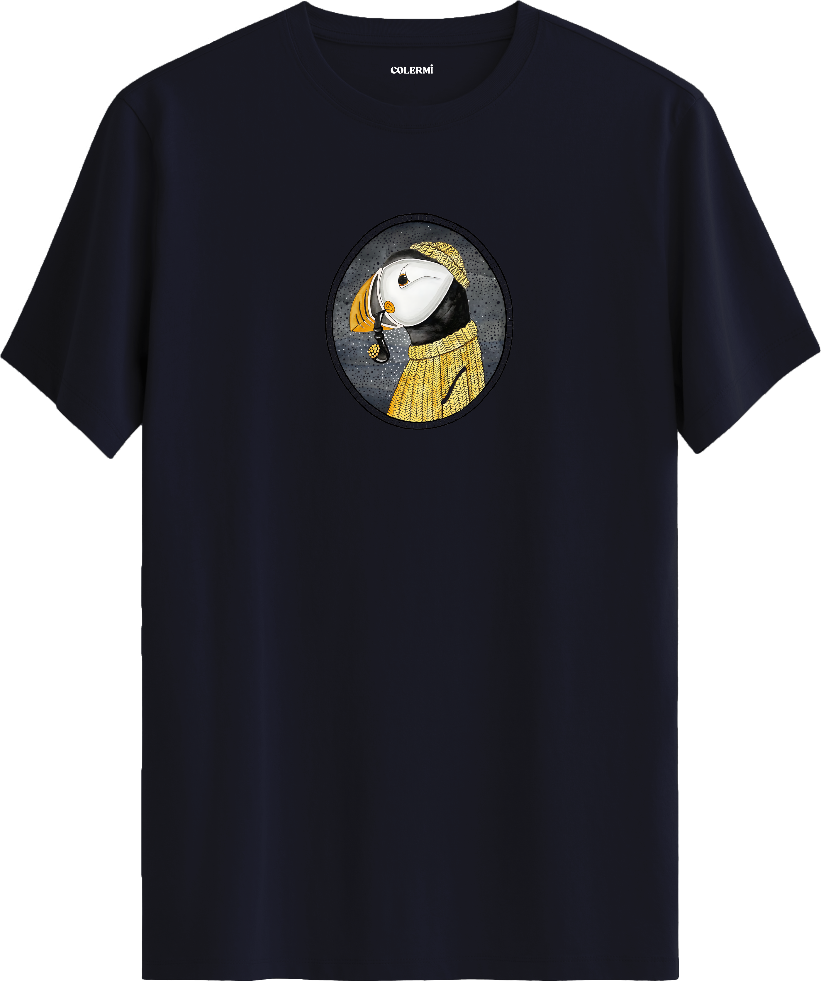 Şık Puffin Baskılı Regular Tişört