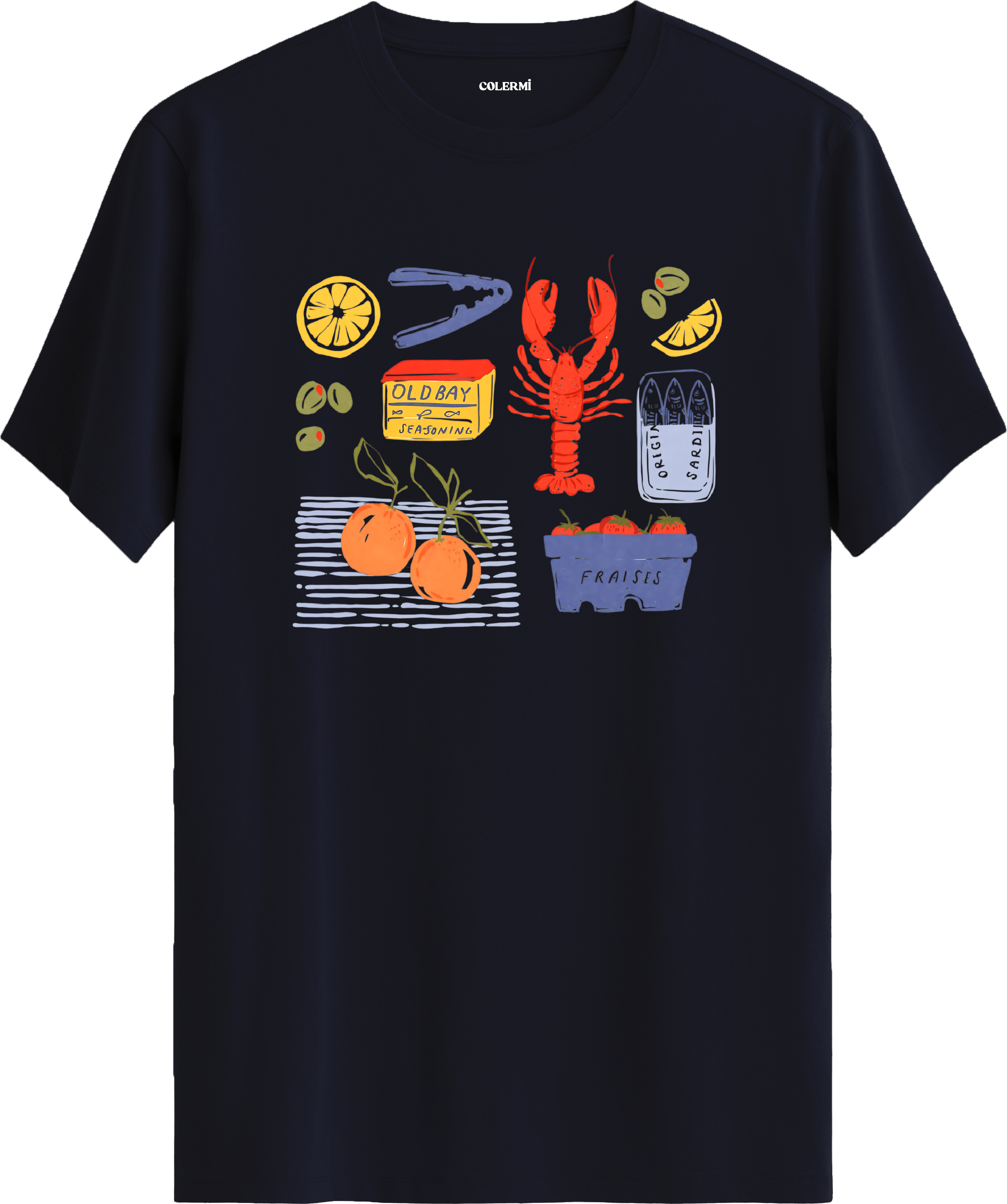 Lobster & Citrus Baskılı Regular Tişört