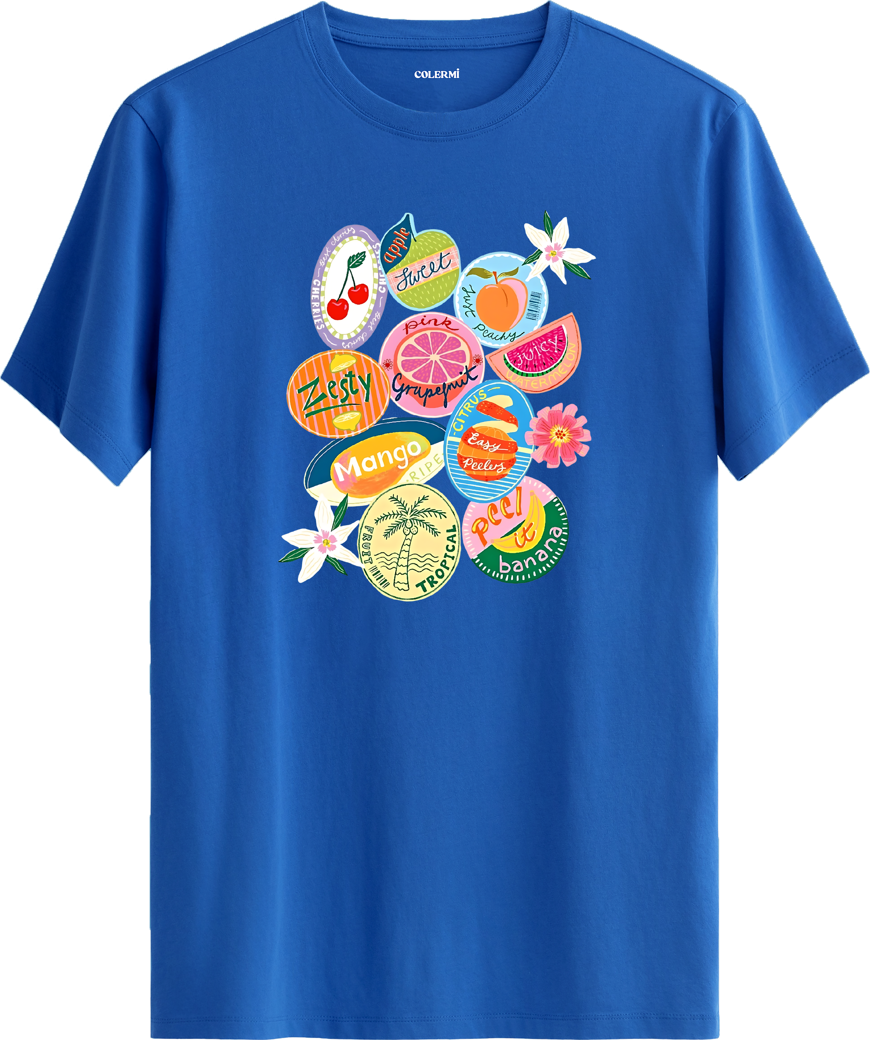 Tropical Fruits Baskılı Regular Tişört